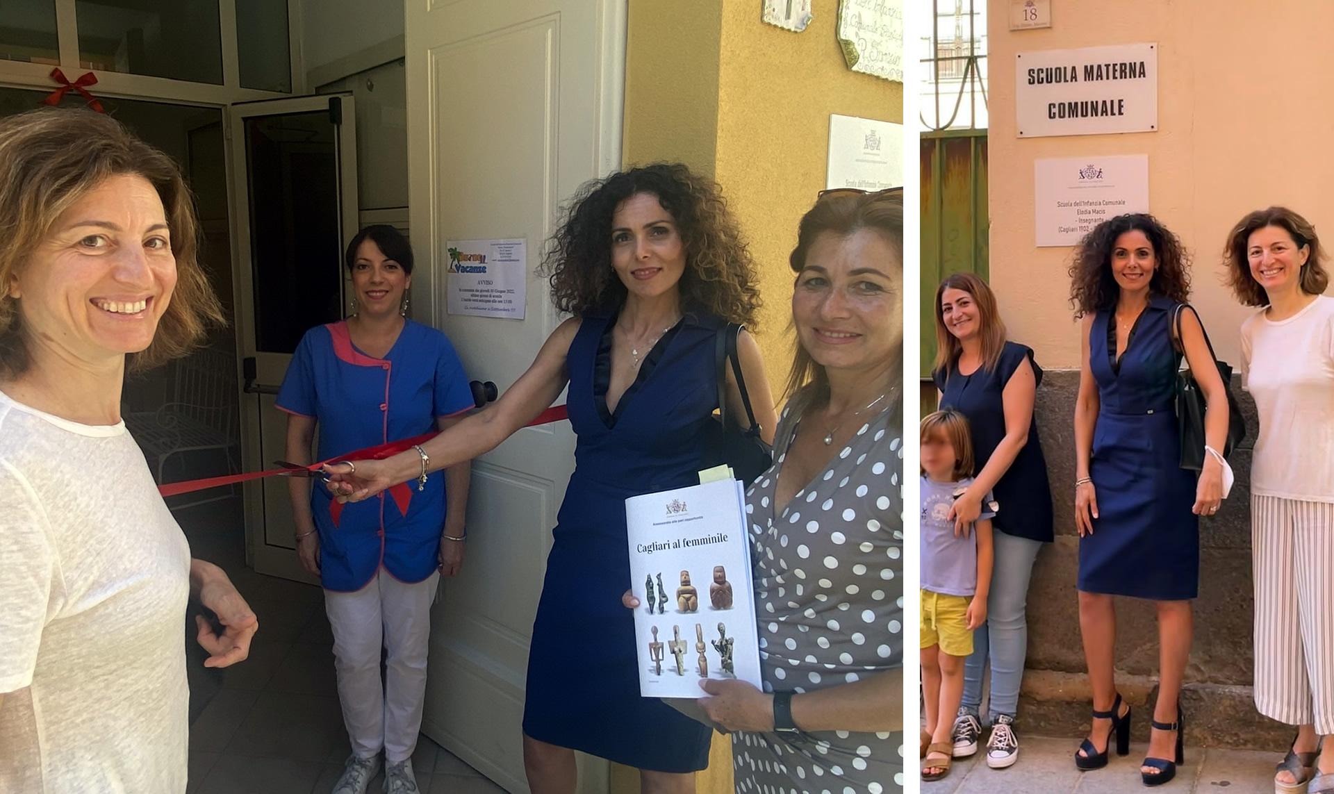 Marina Adamo inaugura le scuole di via Raffaello e via Canelles