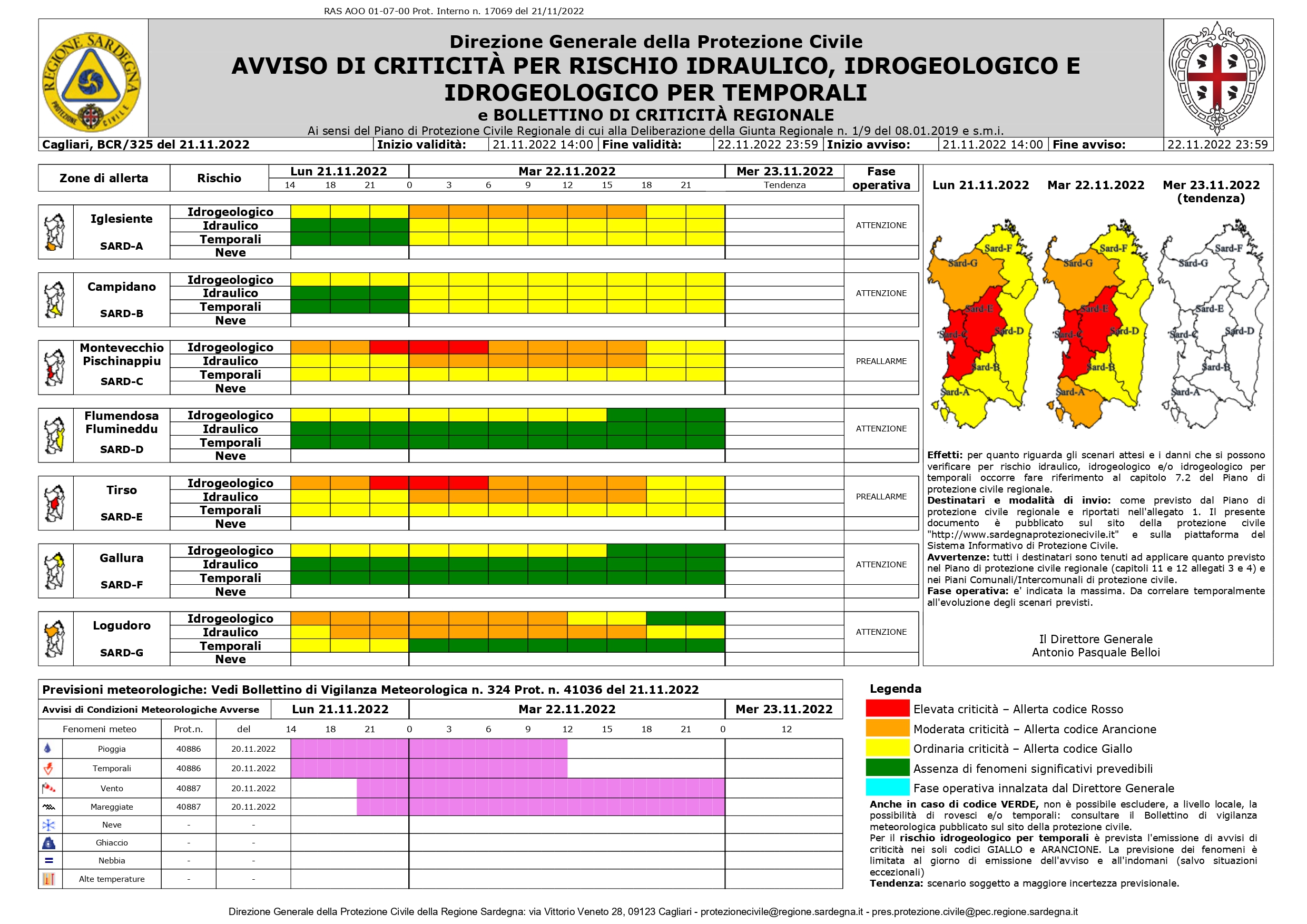 Allerta maltempo - mappa del rischio