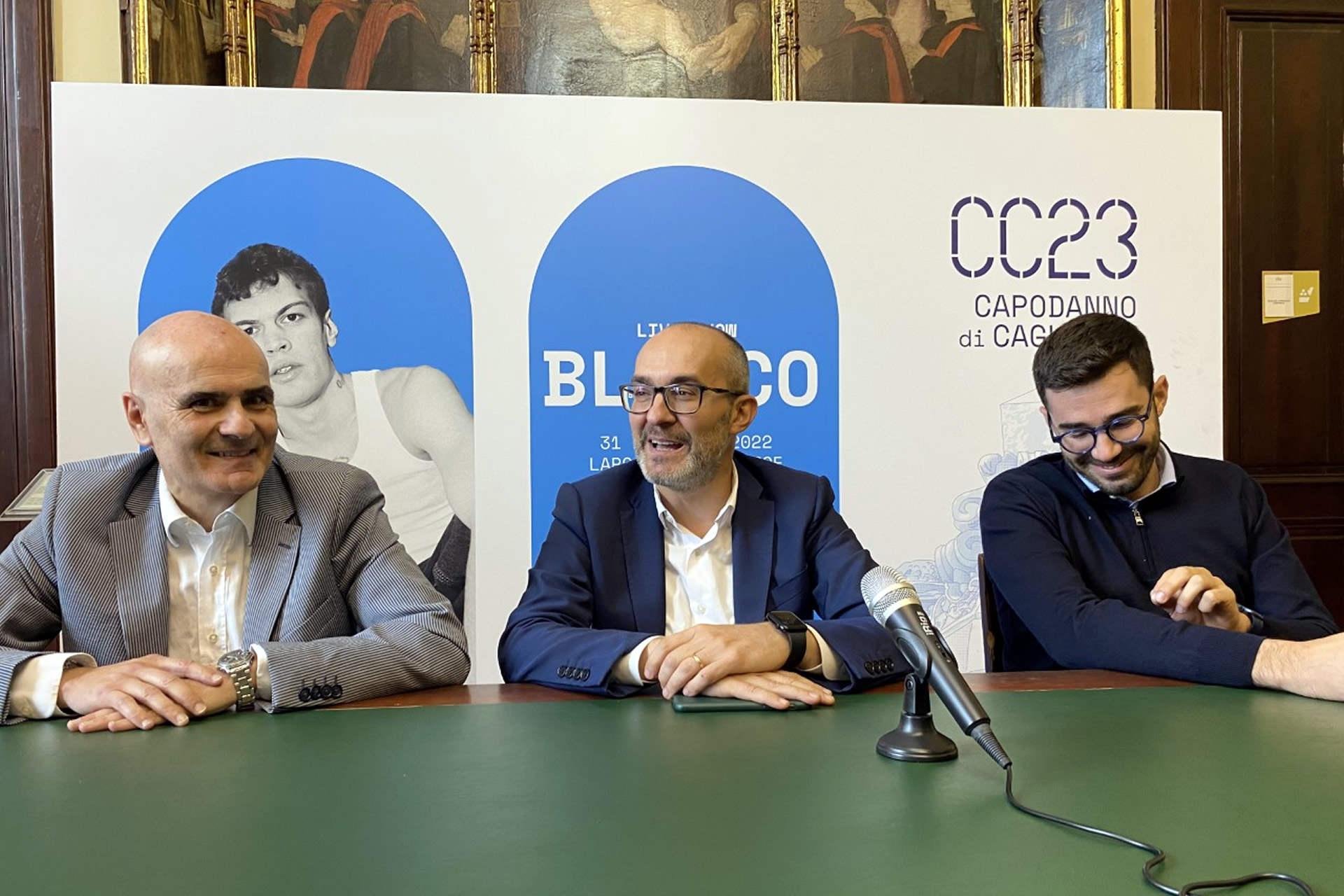 Il sindaco Truzzu e l'assessore Sorgia - Capodanno 2023 a Cagliari