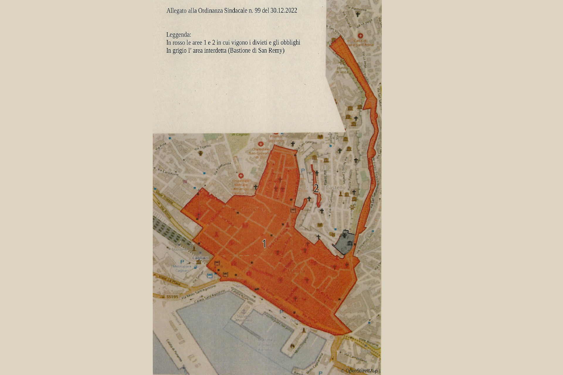 Planimetria Ordinanza sindacale n. 99/2022