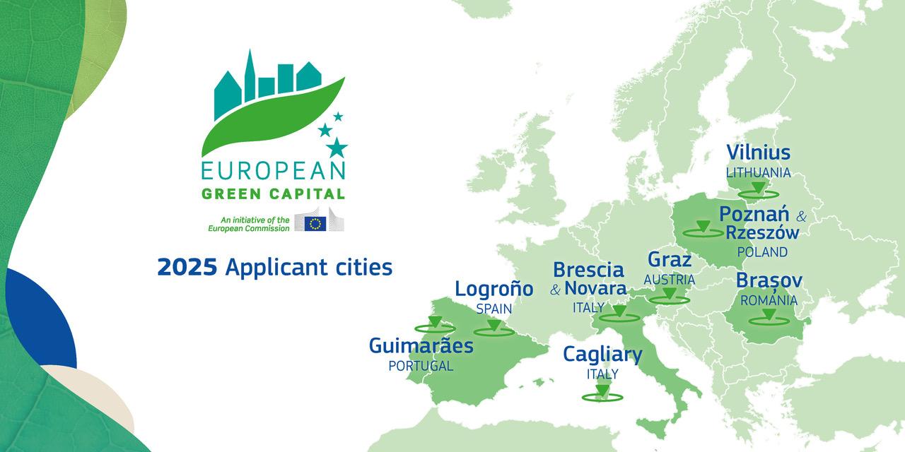 La mappa delle dieci città candidate