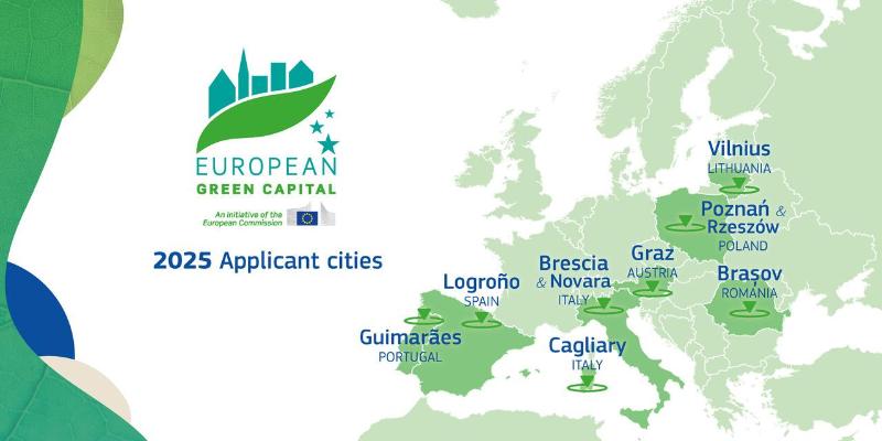 La mappa delle dieci città candidate