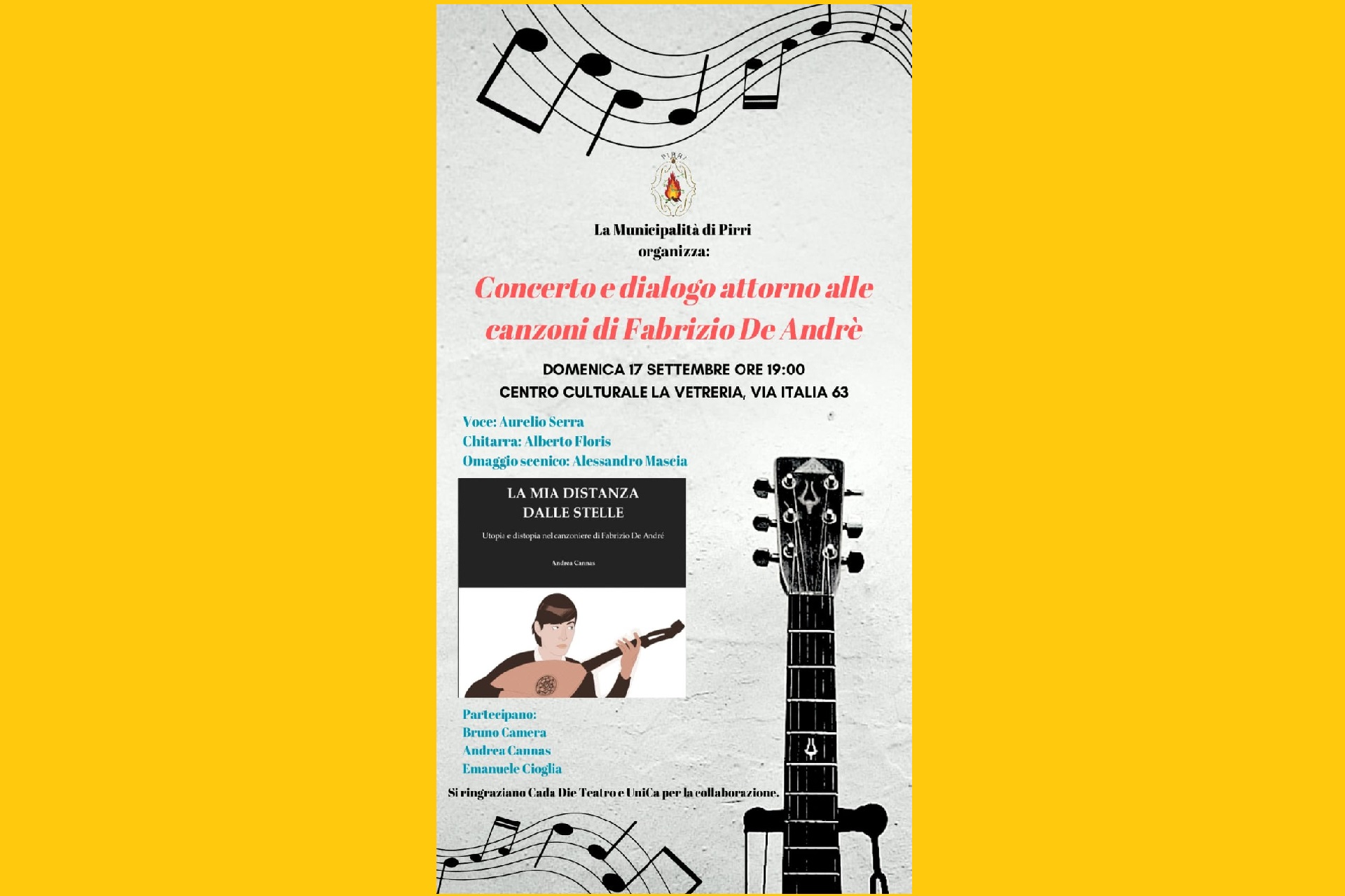 Concerto e dialogo attorno alle canzoni di Fabrizio De Andrè