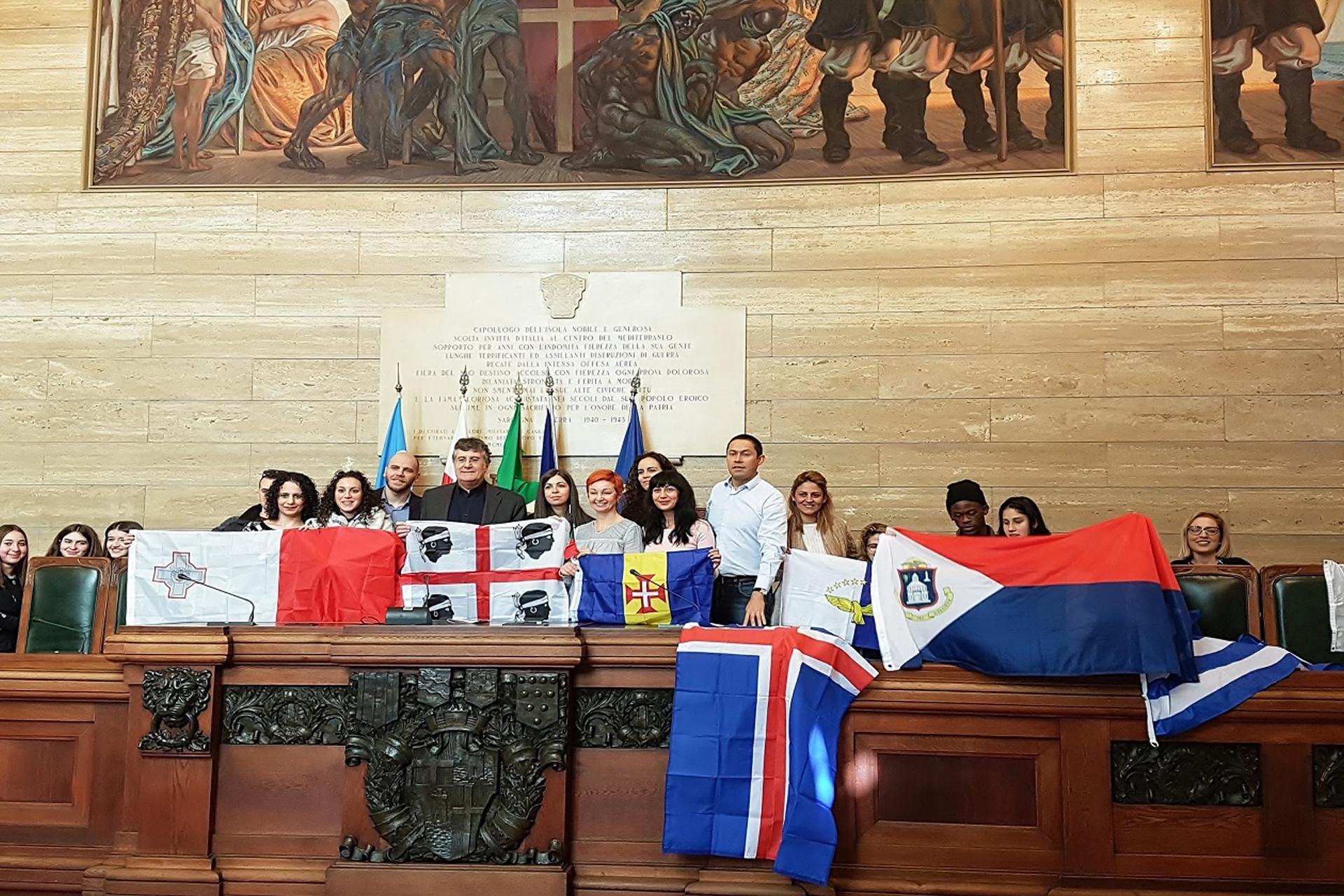 Municipio di Cagliari - visita della delegazione di A Green Path Youth