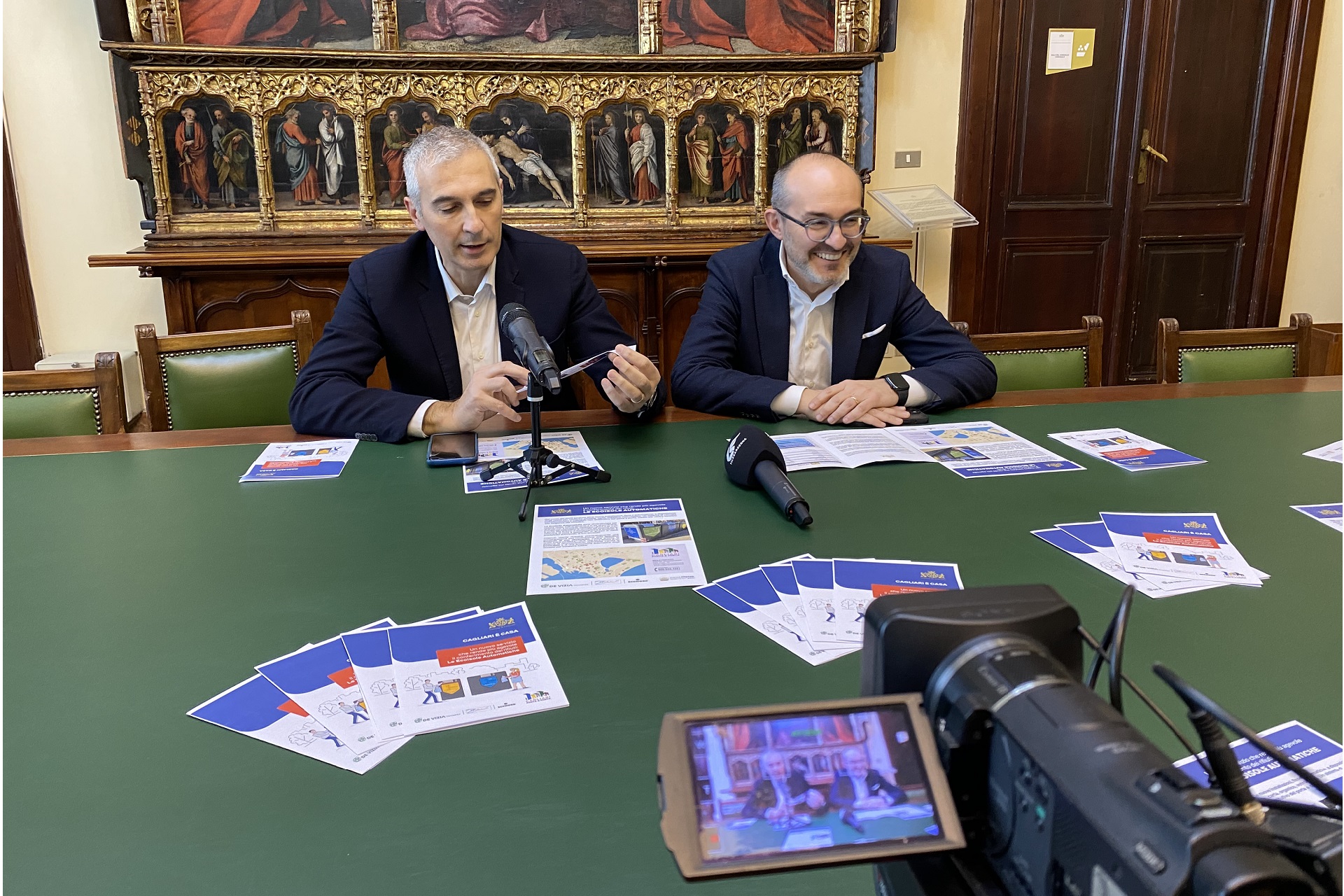 Il sindaco Truzzu e l'assessore Guarracino