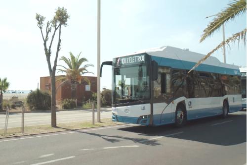 nuovo bus elettrico al poetto