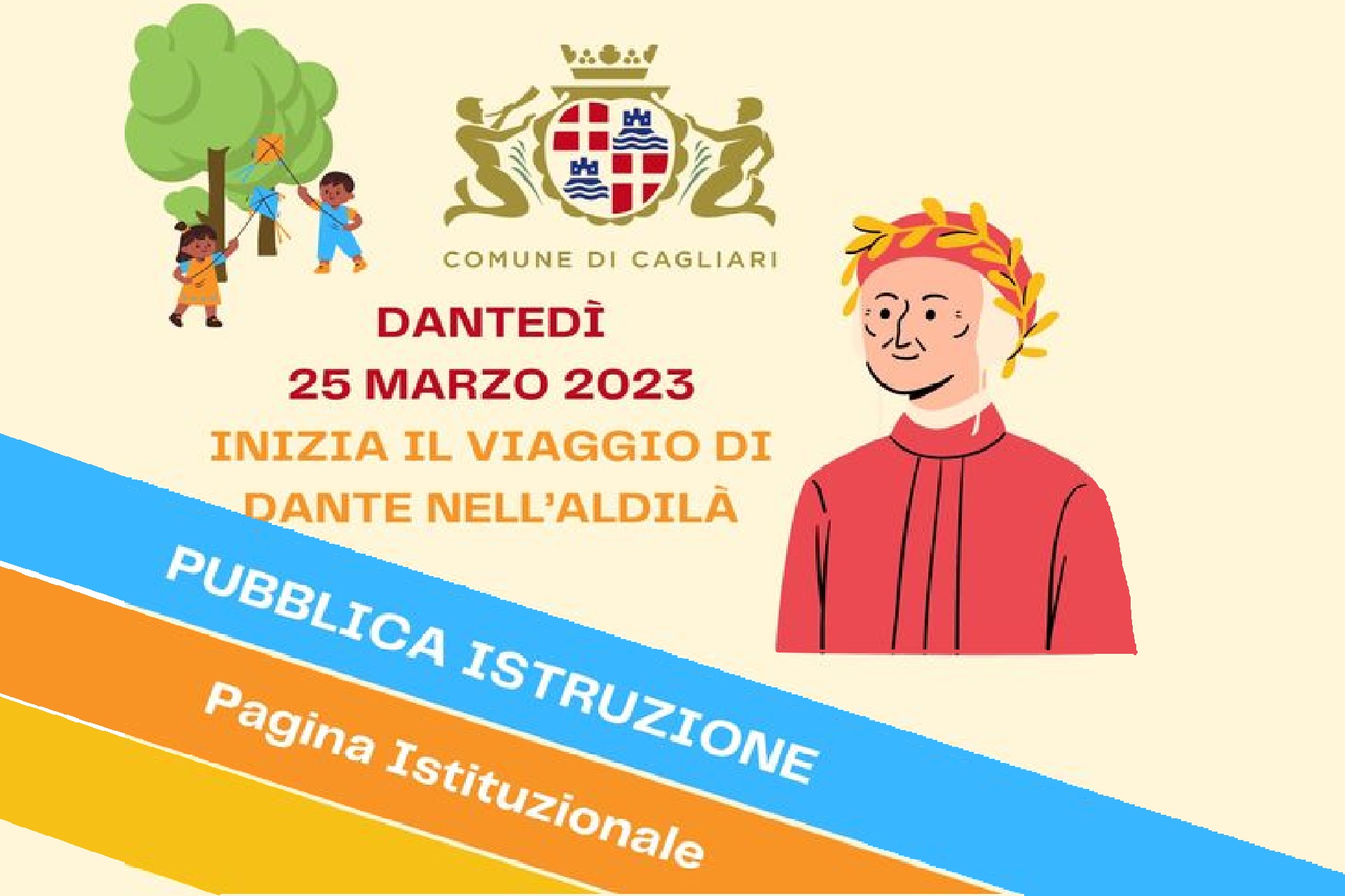 Cagliari - campagna di comunicazione Dantedì 2024