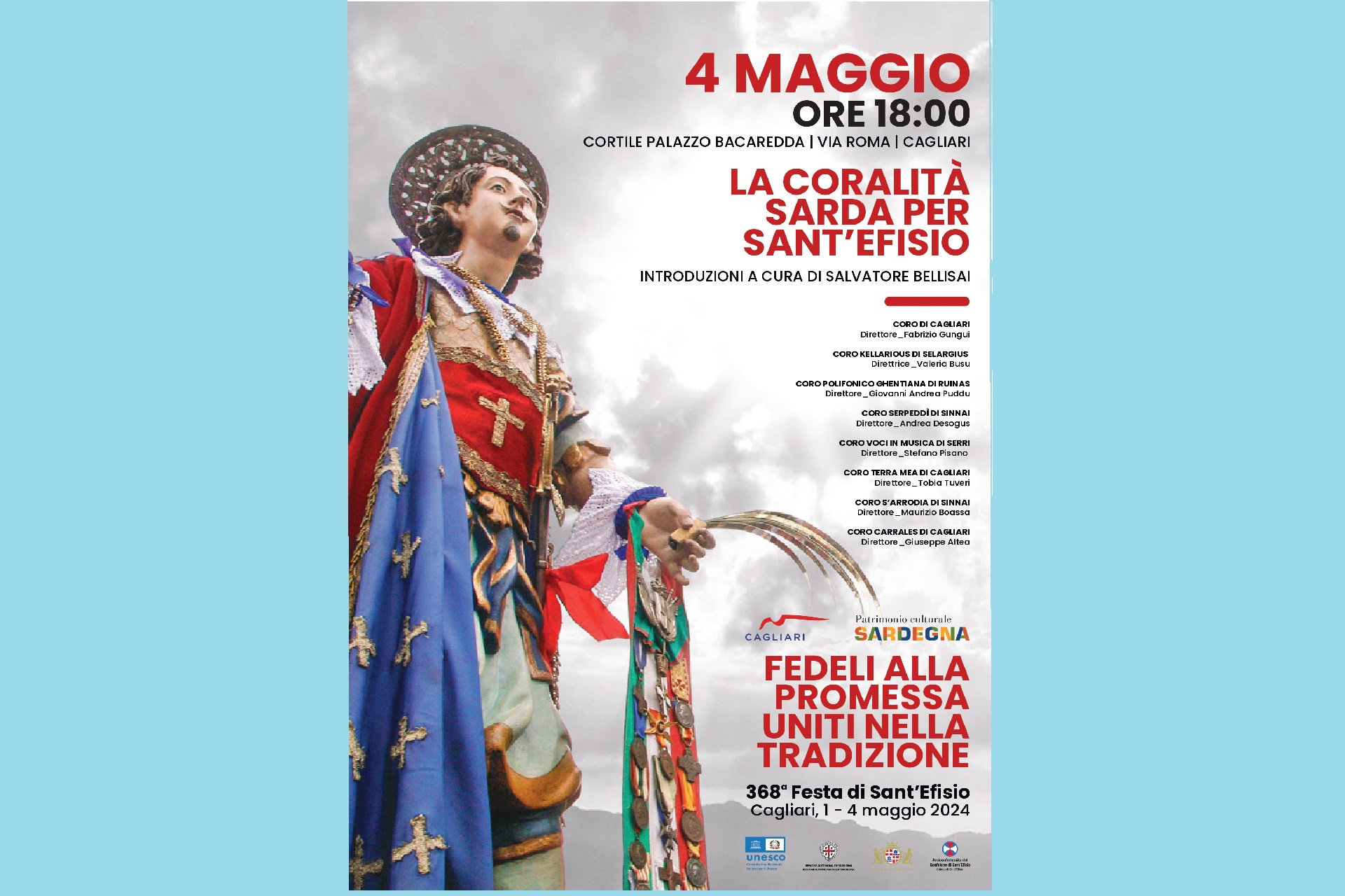 La coralità sarda per Sant'Efisio
