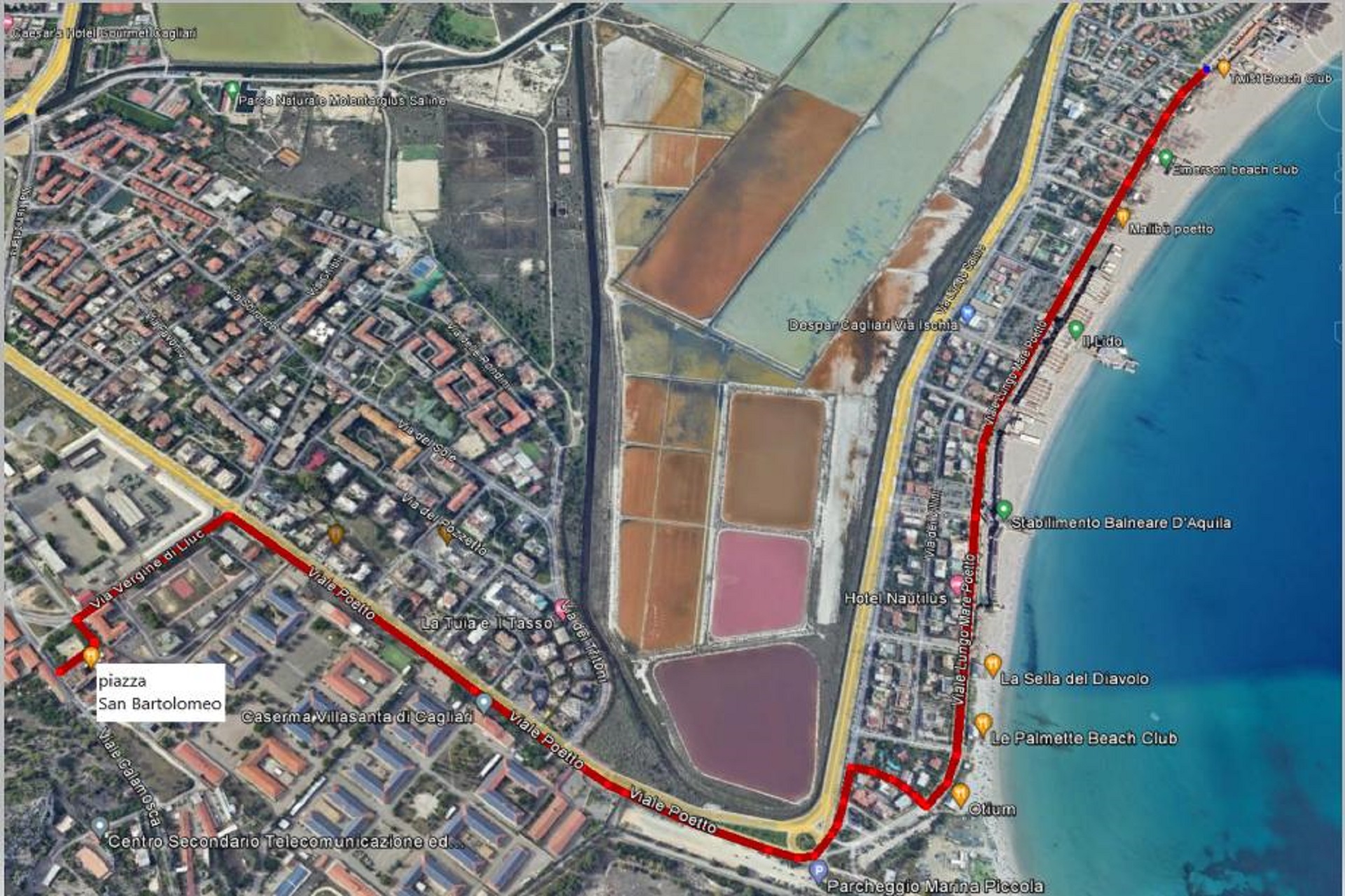 Cagliari - Percorso manifestazione 2 giugno