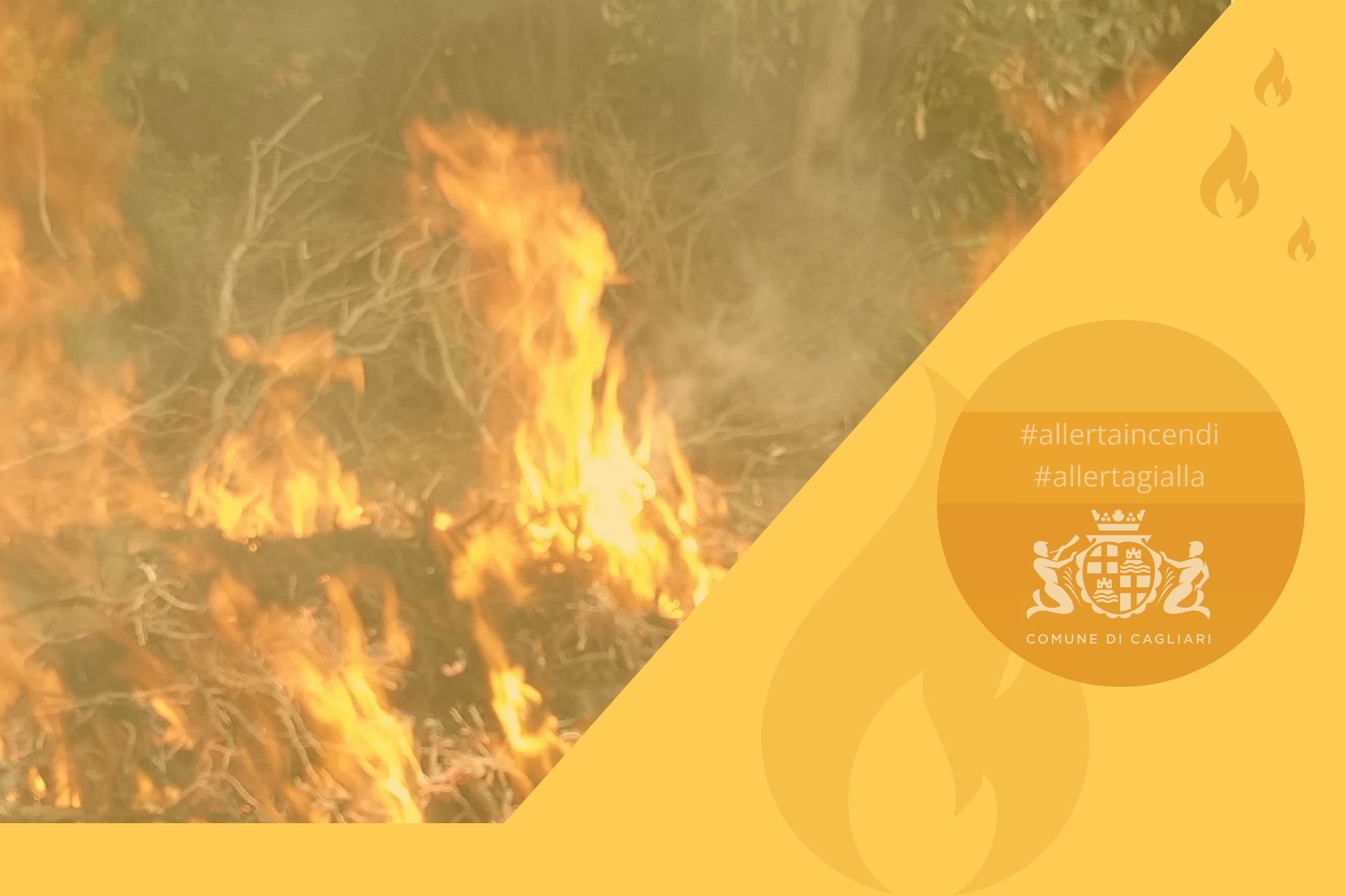 Allerta incendio codice giallo - Pericolosità media