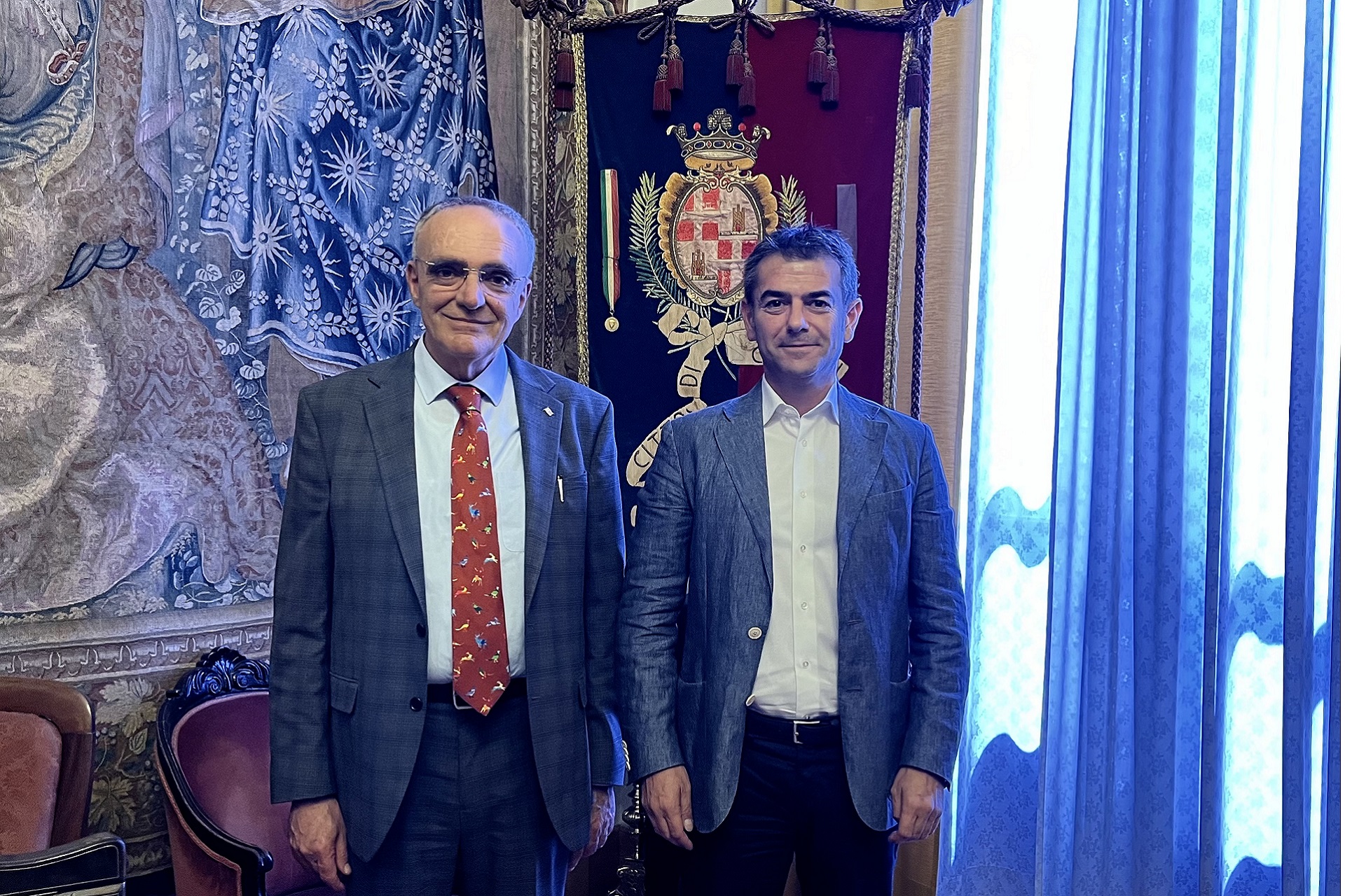 Il sincaco Zedda con il sindaco Milia