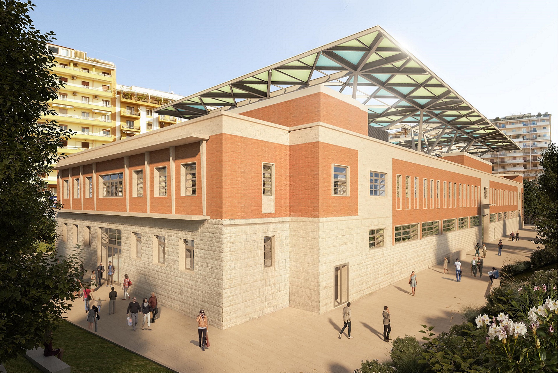 Nuovo Mercato di San Benedetto in una simulazione grafica