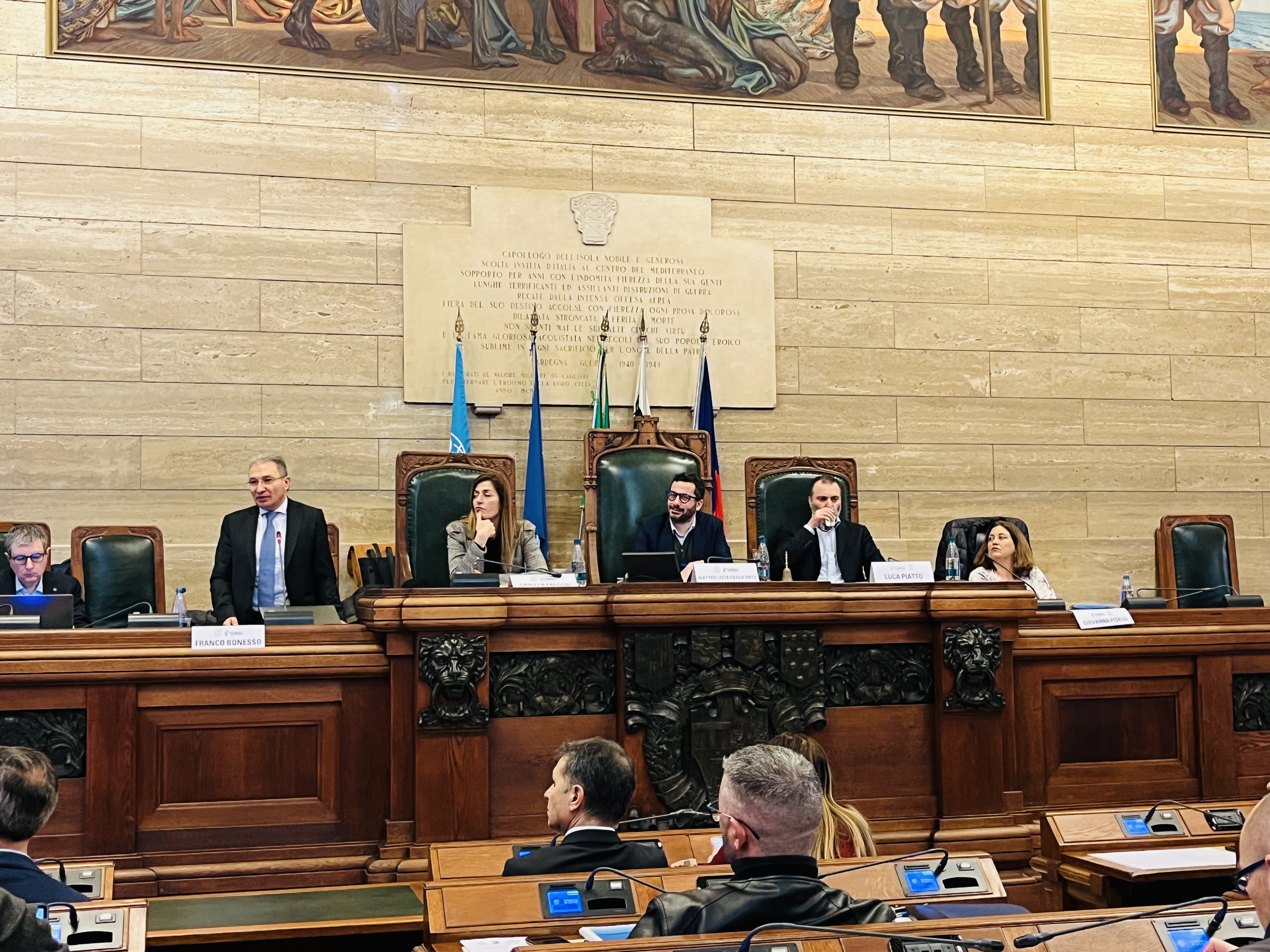 Cagliari - Matteo Lecis Cocco Ortu all'incontro Anci