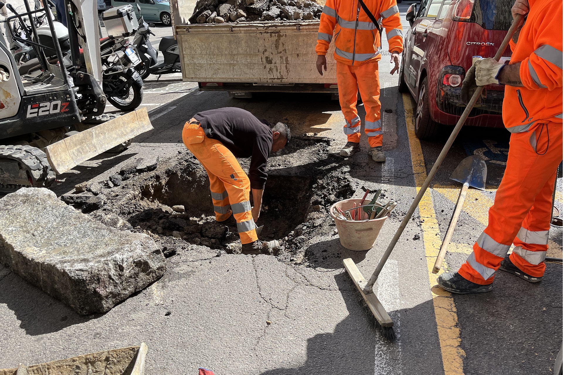 Lavori su condotta idrica (archivio)