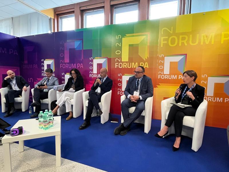 Un momento del talk al Forum PA a Roma