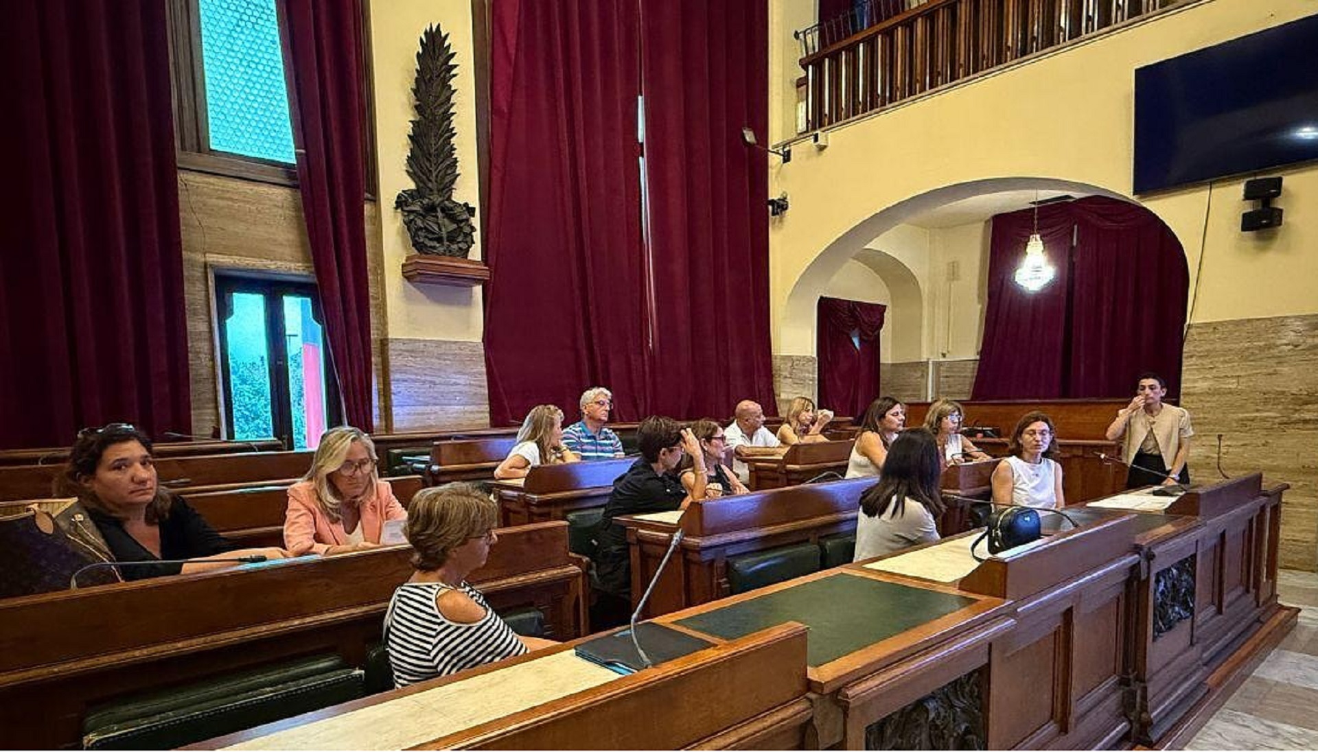 Giula Andreaozzi all'incontro di Palazzo Bacaredda