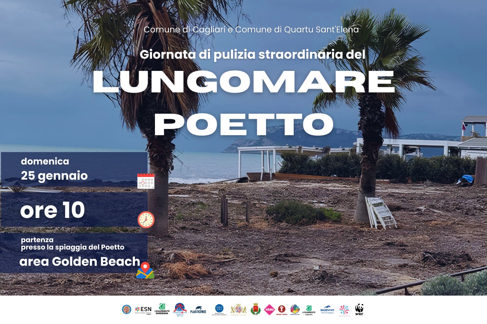 Giornata di pulizia straordinaria del lungomare Poetto