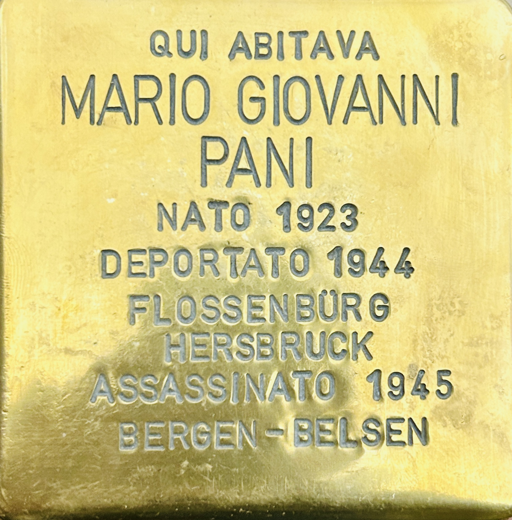 Posa Pietra inciampo M.G. Pani