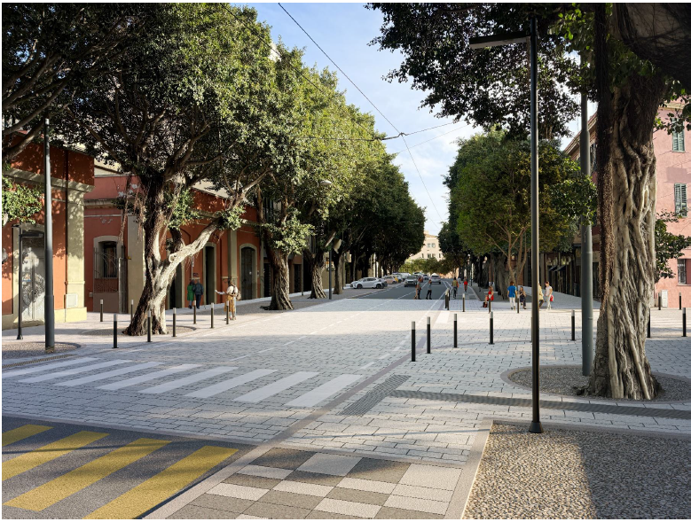 Render del progetto di viale Trieste-II Lotto