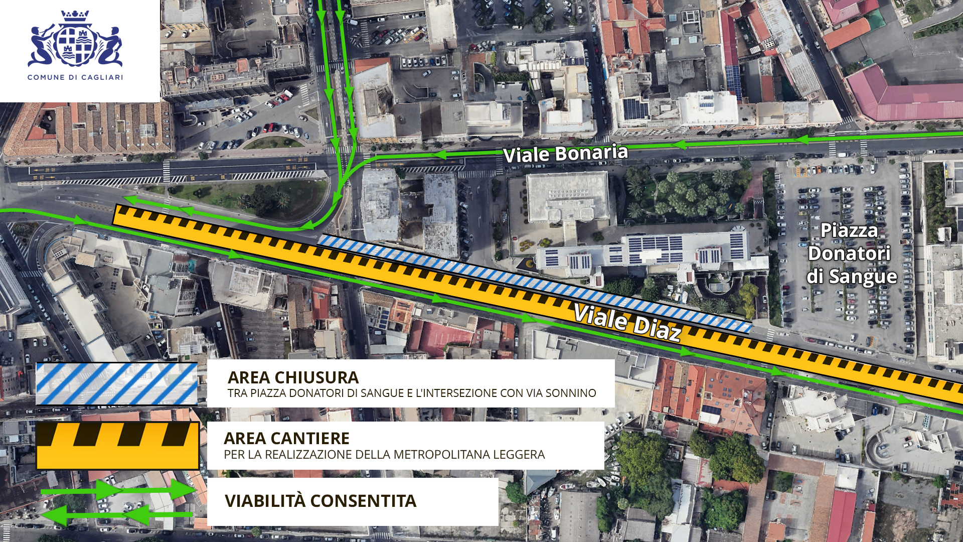 Viale Diaz - modifiche al traffico per lavori