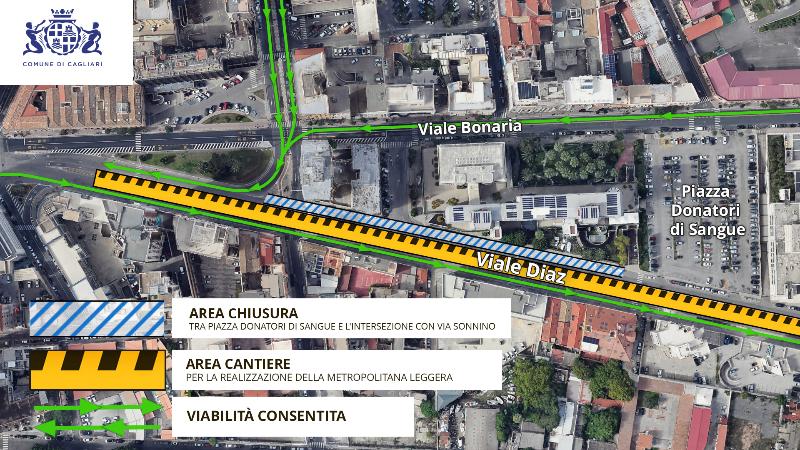 Viale Diaz - modifiche al traffico per lavori