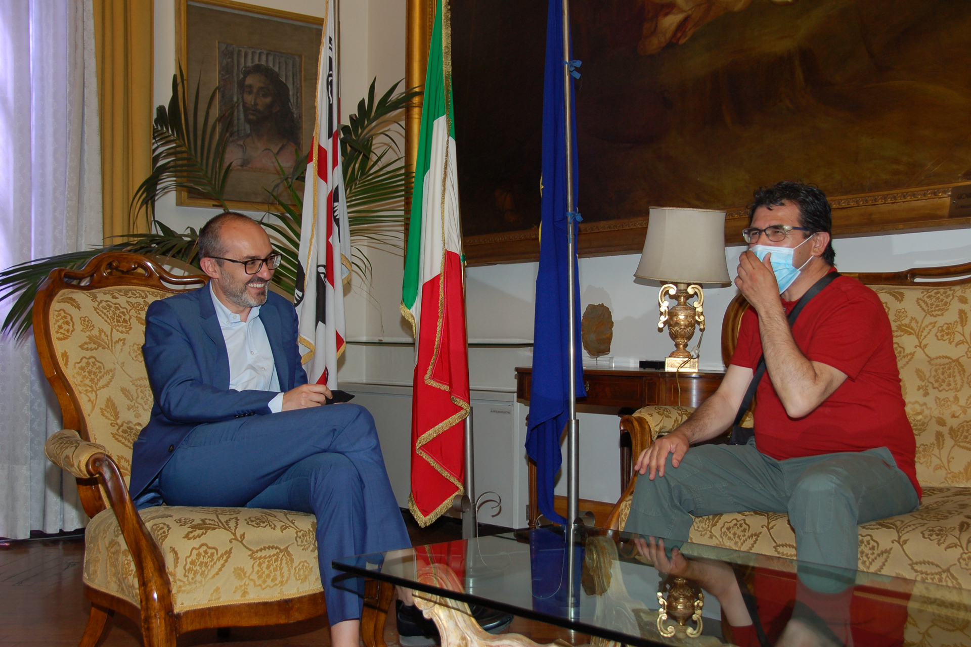 Il sindaco Paolo Truzzu ha ricevuto Alessandro Ghiani in Municipio