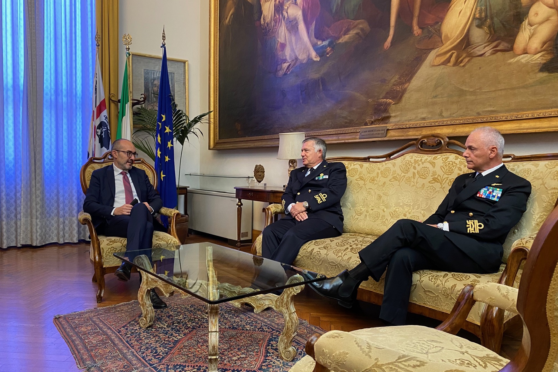 Sindaco Truzzu e ammiragli Compiani e Ribuffo