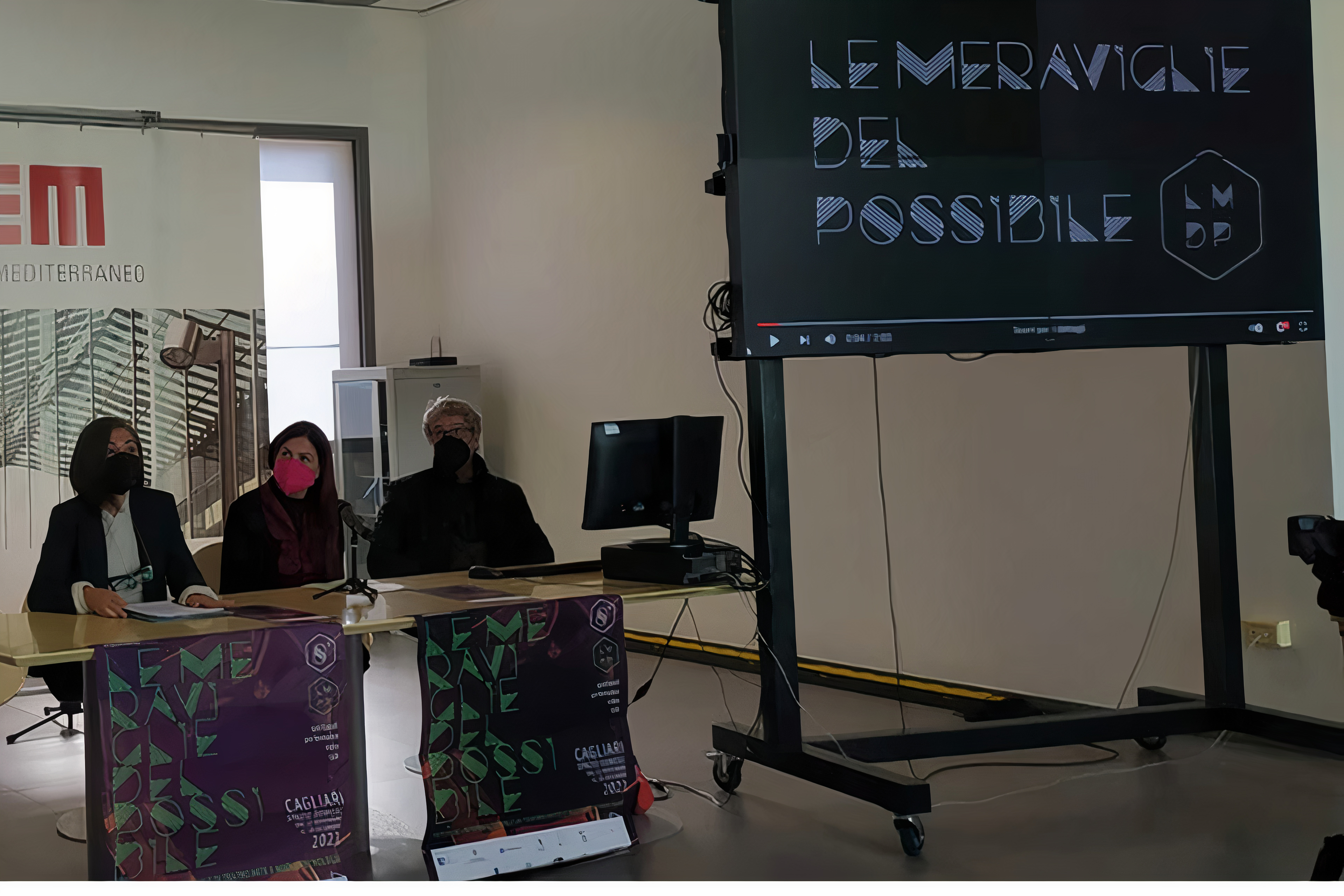 L'assessora Maria Dolores Picciau alla presentazione del Festival Le Meraviglie del Possibile 2021