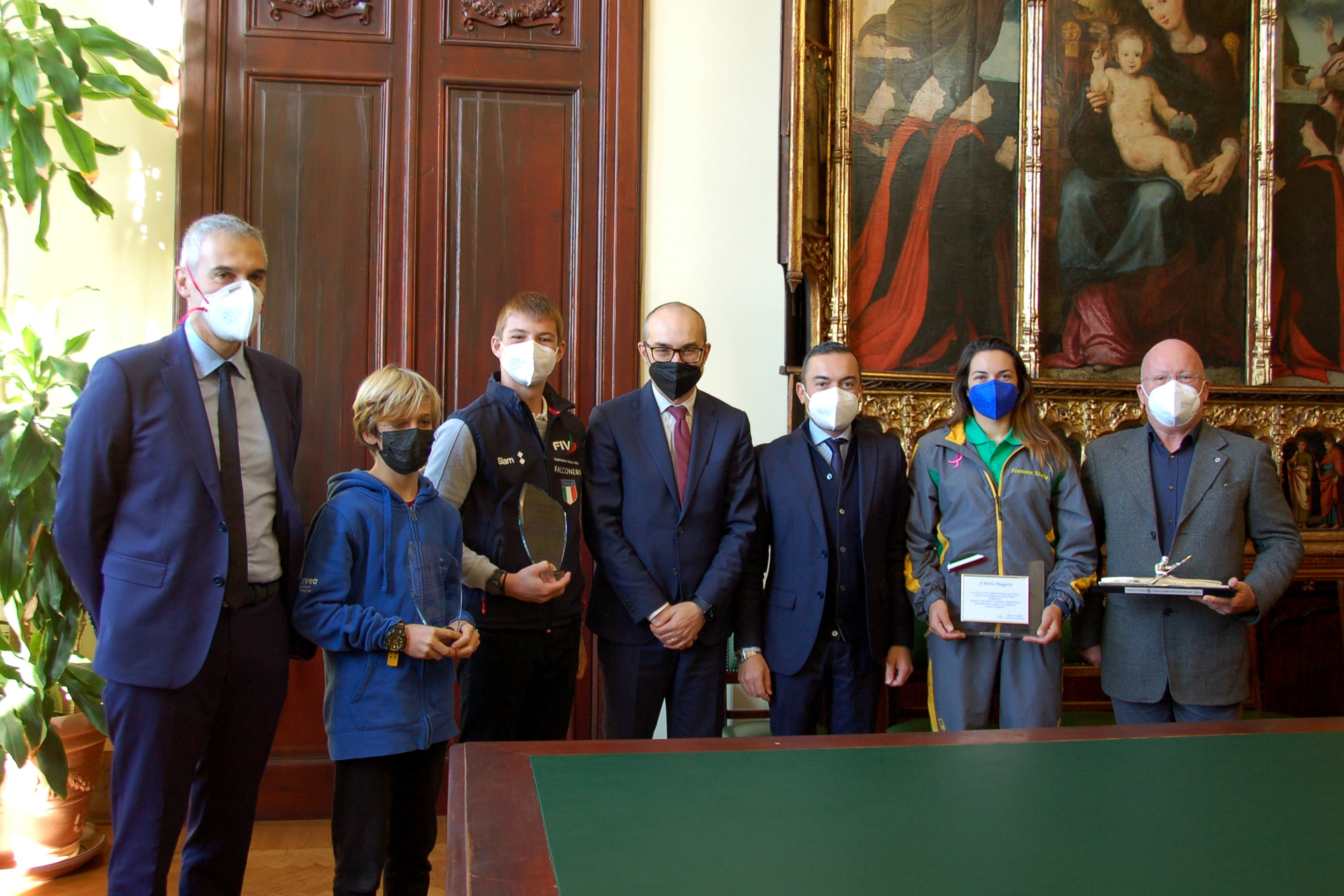 Truzzu e Guarracino - premiazione atleti olimpici e della Canottieri Ichnusa