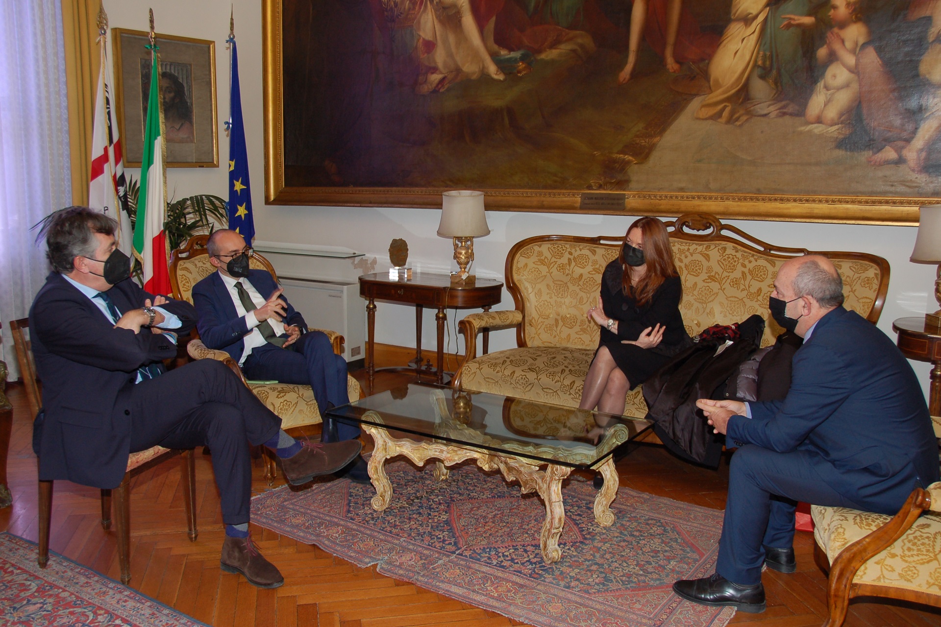 sindaco Truzzu, presidente Tocco, dg Ares Tomasella e Murru