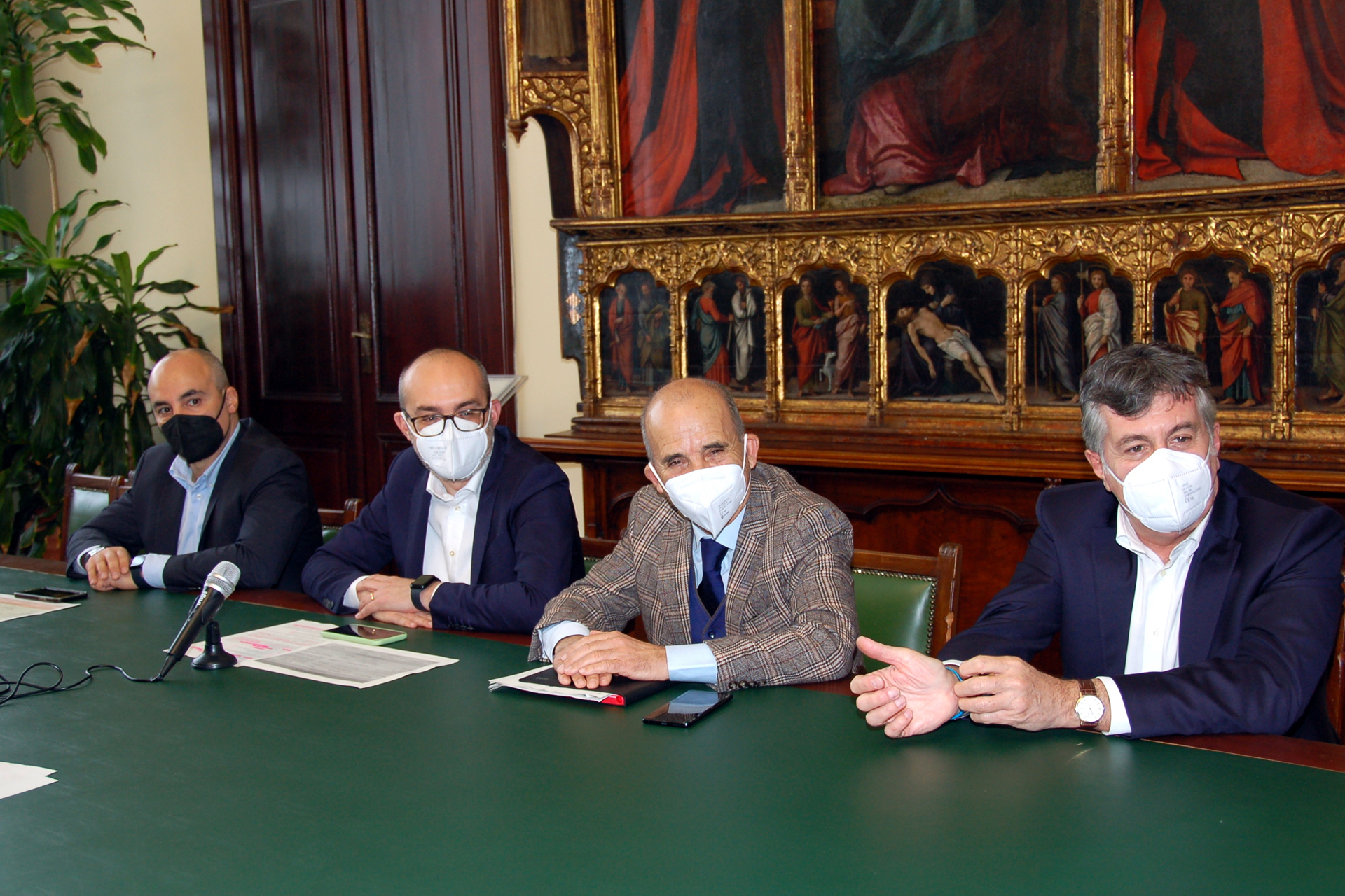 Il sindaco Truzzu e l'assessore Mereu - interventi illuminazione pubblica
