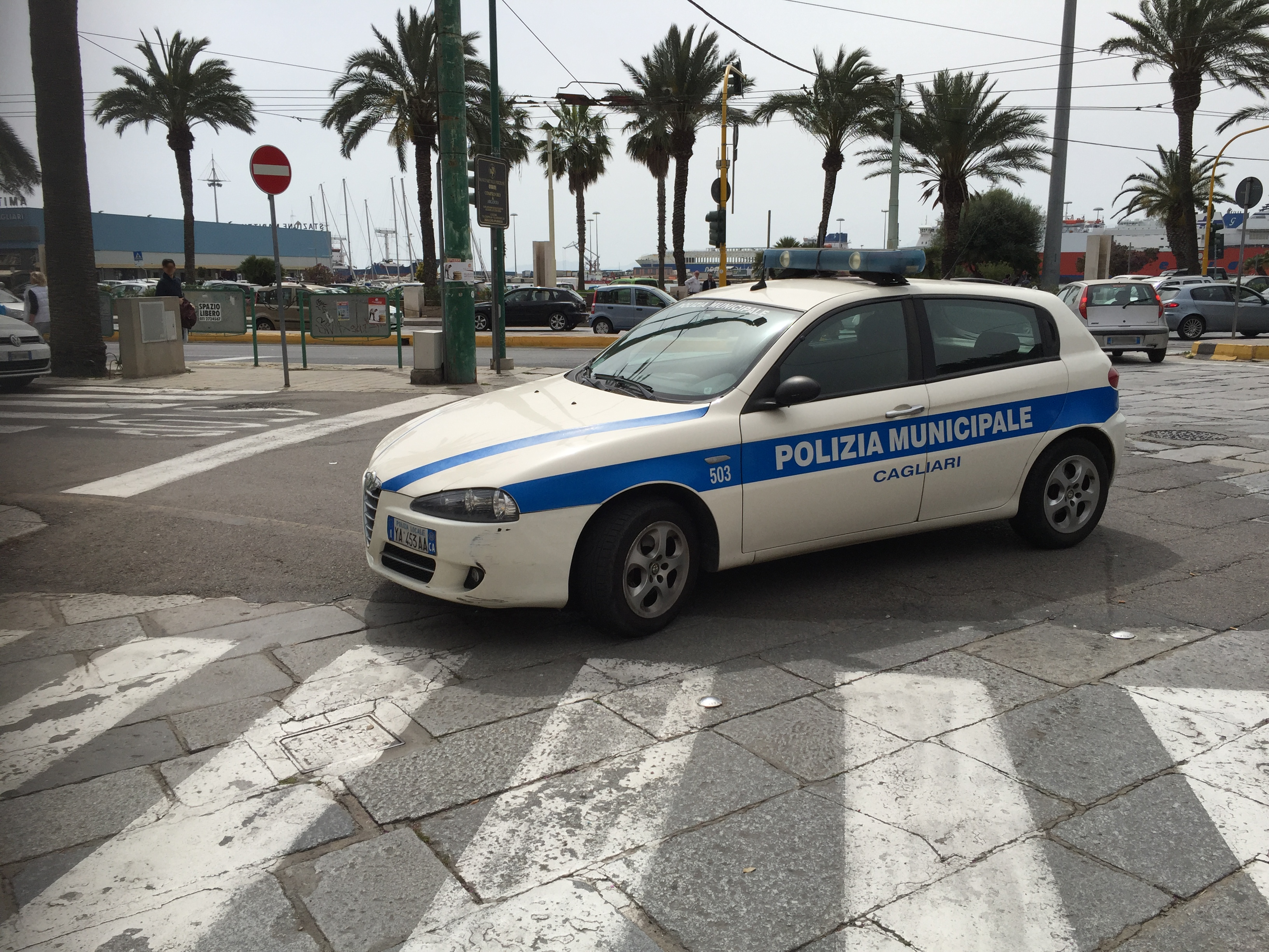 Polizia Locale Cagliari - controllo traffico (archivio)