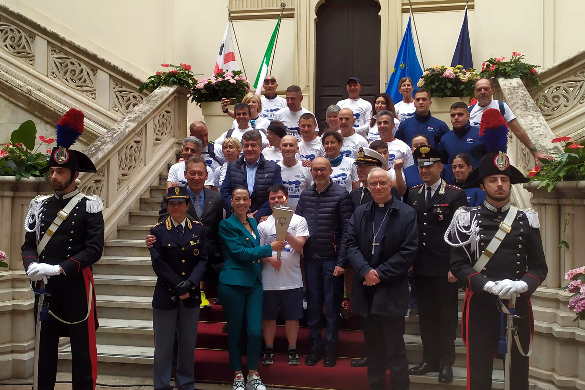 Truzzu - La Fiaccola Special Olympics in Municipio