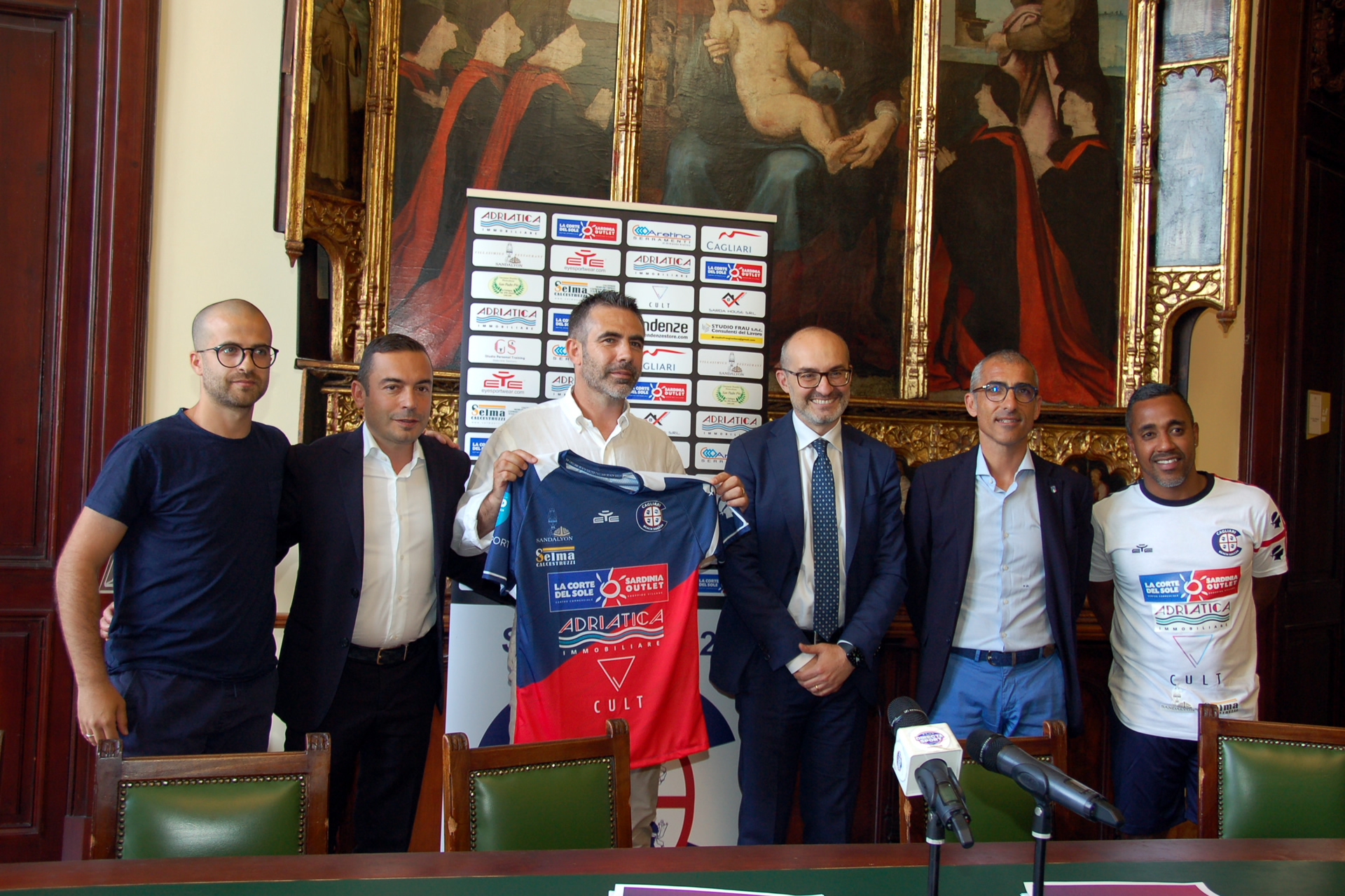 Truzzu e l'assessore Floris - Cagliari Beach Soccer