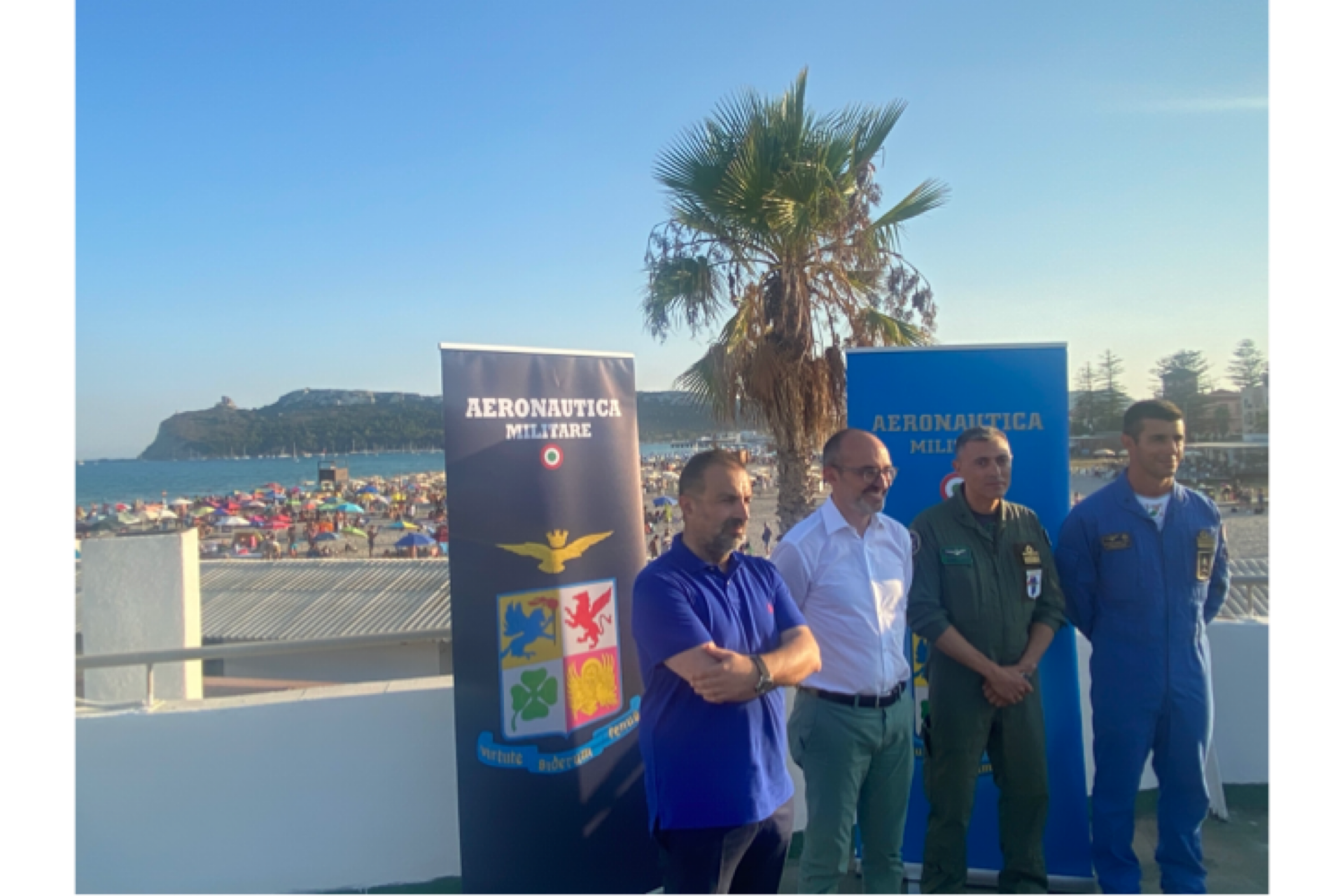 Il Sindaco Paolo Truzzu al termine della manifestazione
