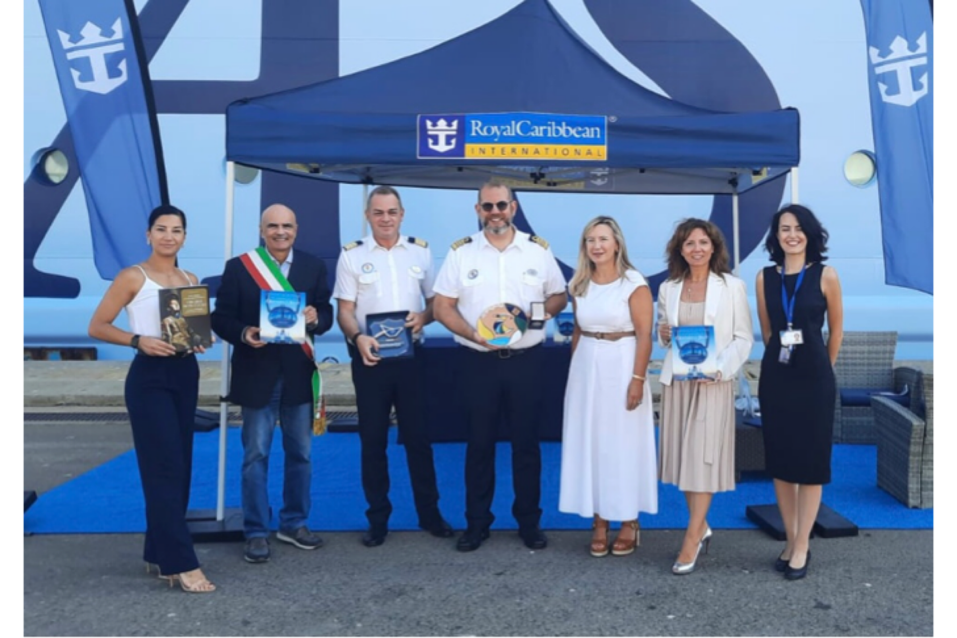 L’Assessore Sorgia all’arrivo della Odyssey of the Seas