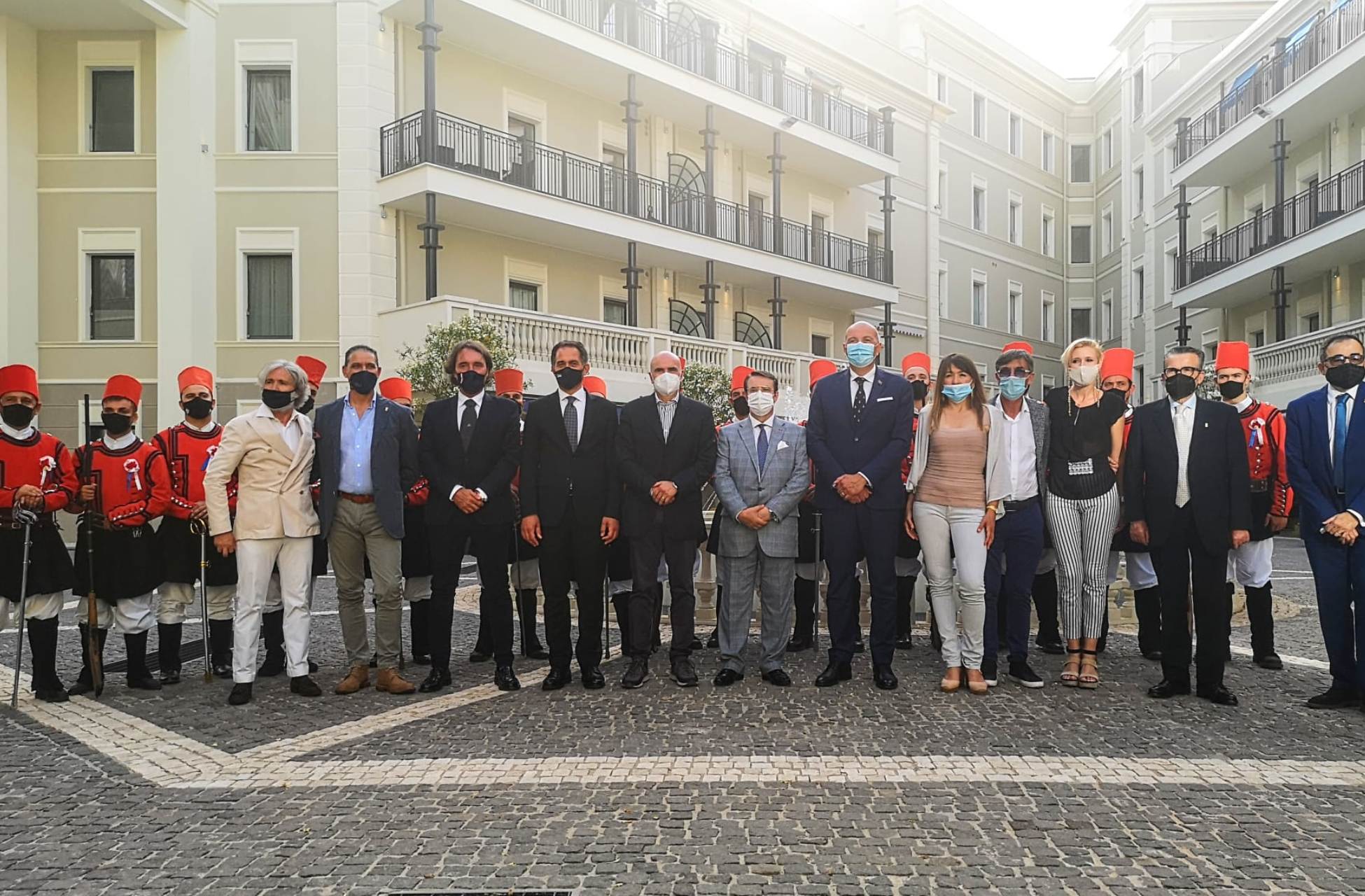 Alessandro Sorgia e la delegazione del Principato di Monaco