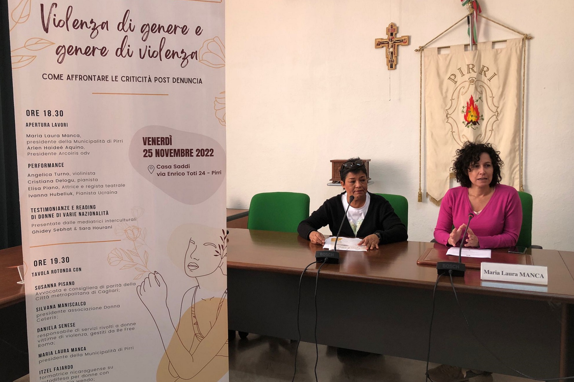 Un momento della conferenza stampa