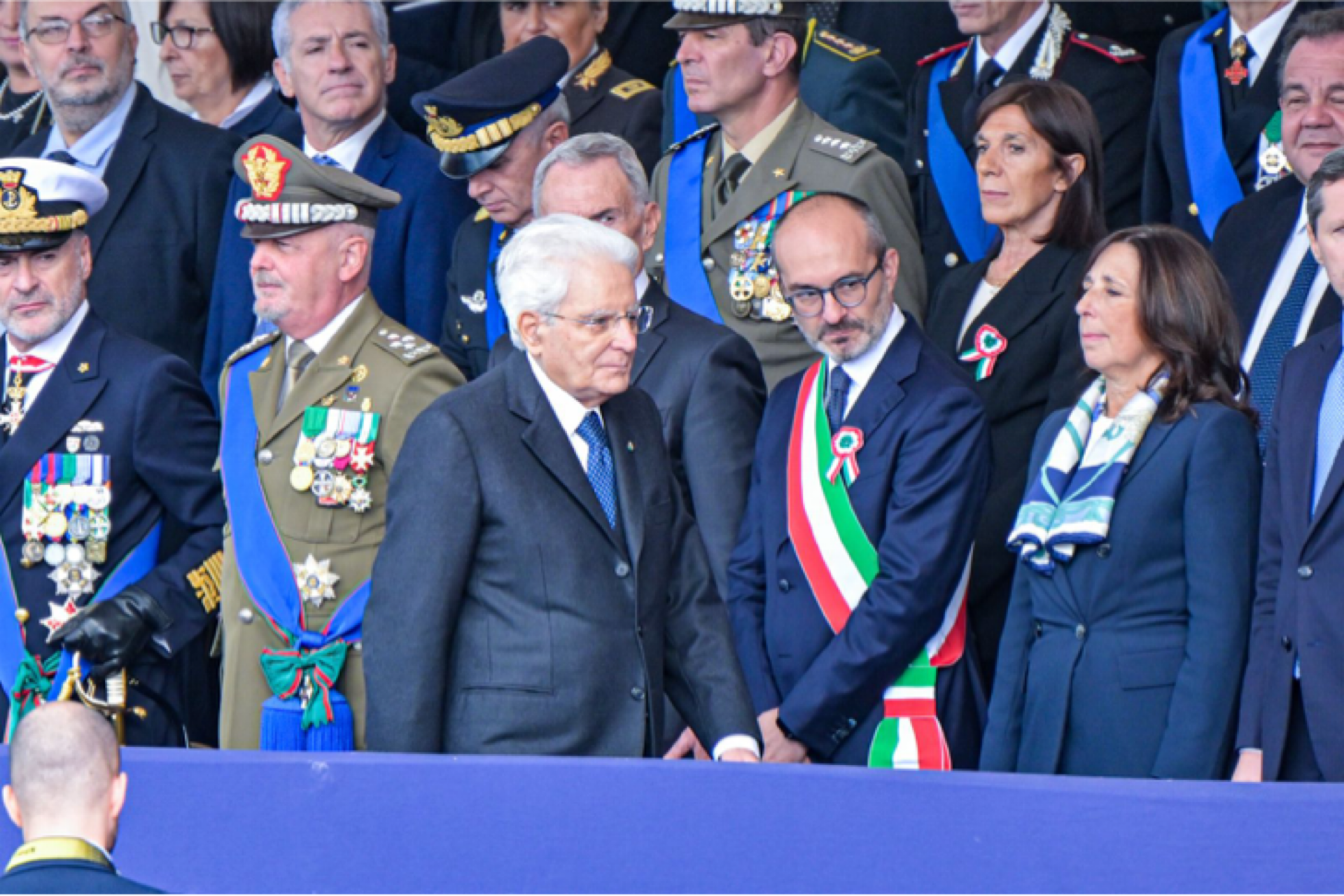 Il Presidente della Repubblica Sergio Mattarella e il Sindaco Paolo Truzzu