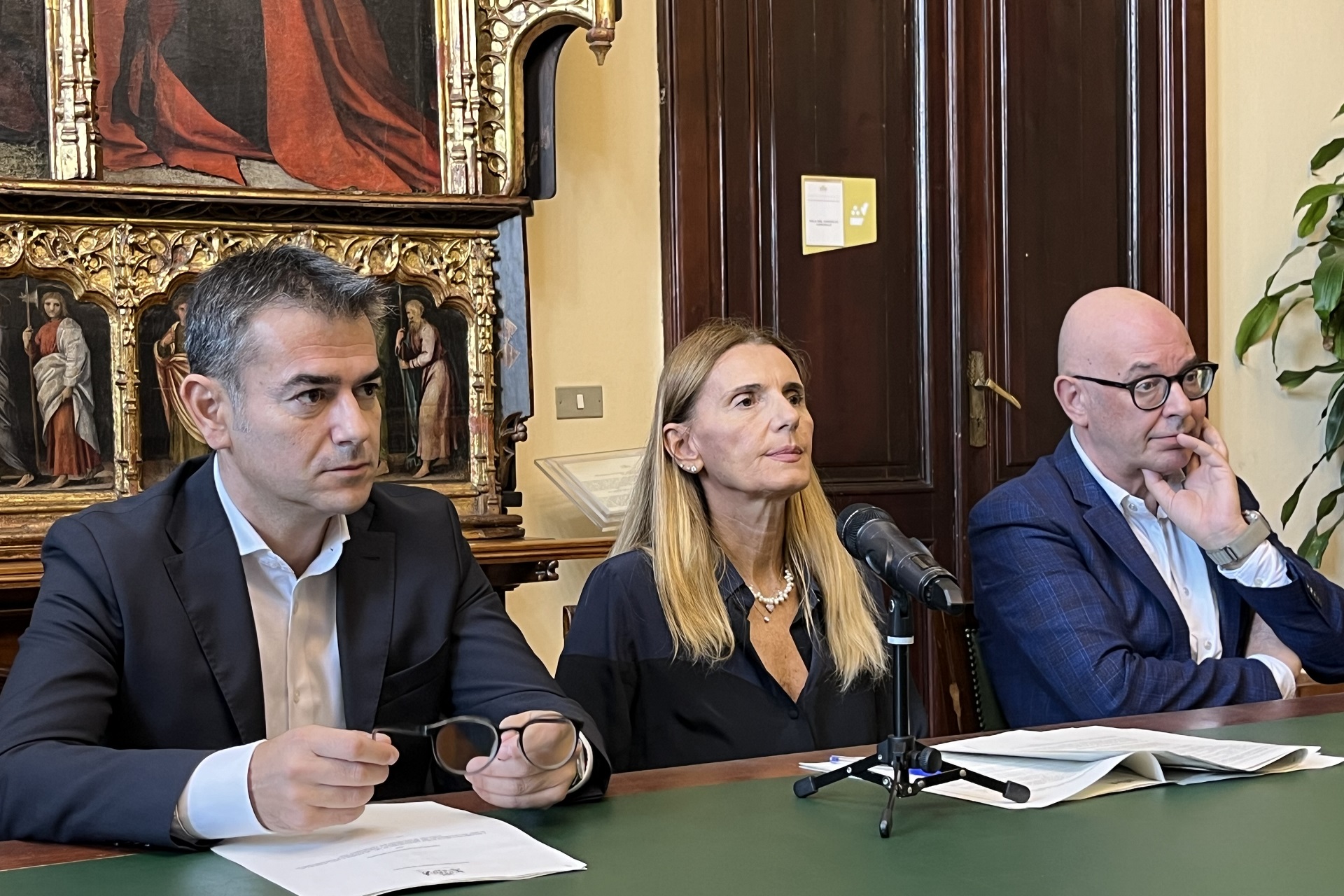 Un momento della conferenza stampa