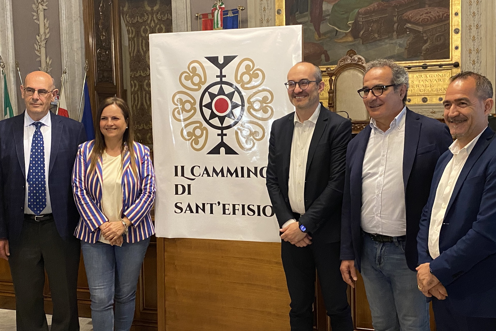 I Sindaci con il logo del Cammino di Sant'Efisio