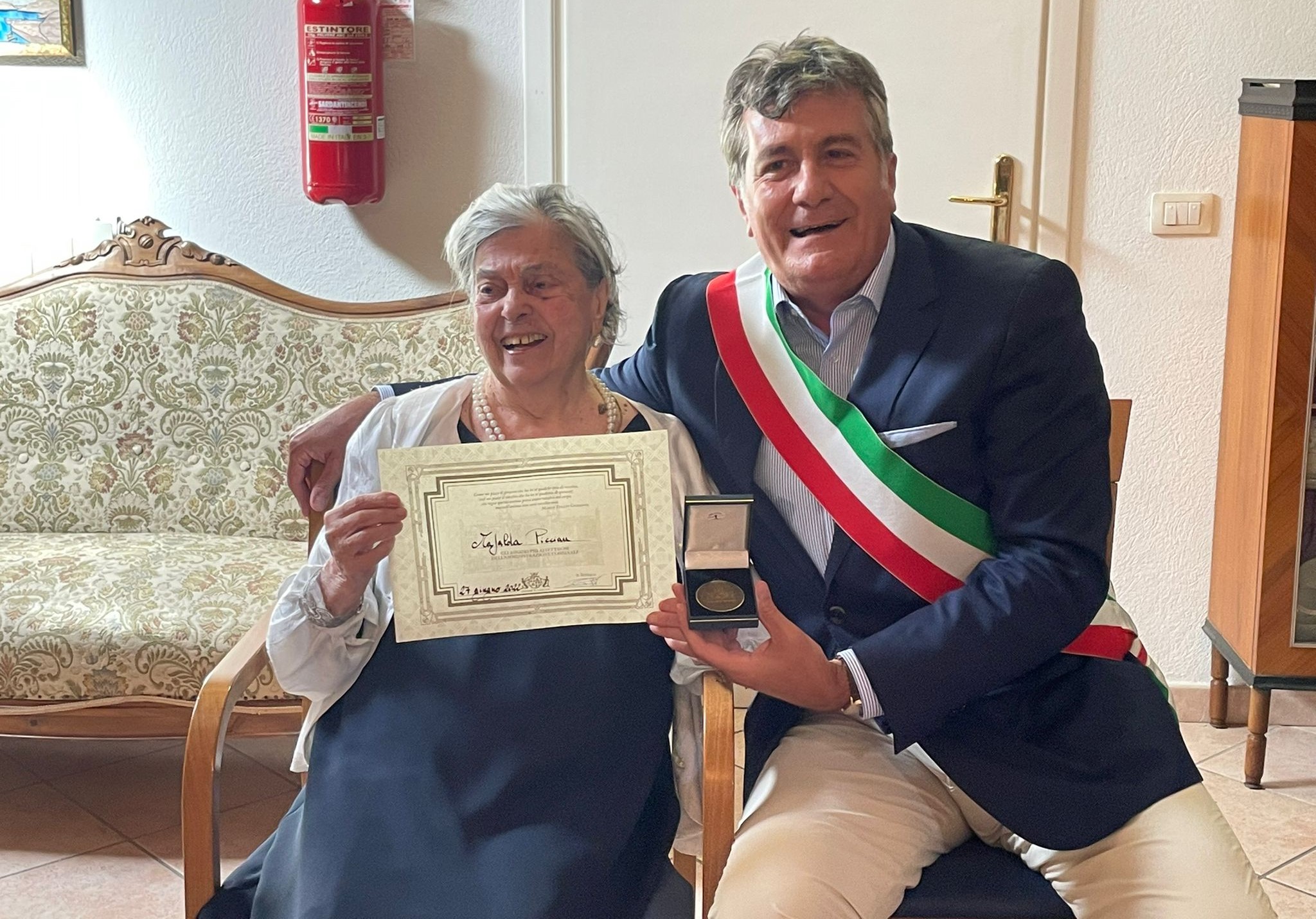 Il presidente Edoardo Tocco e la signora Mafalda Picciau