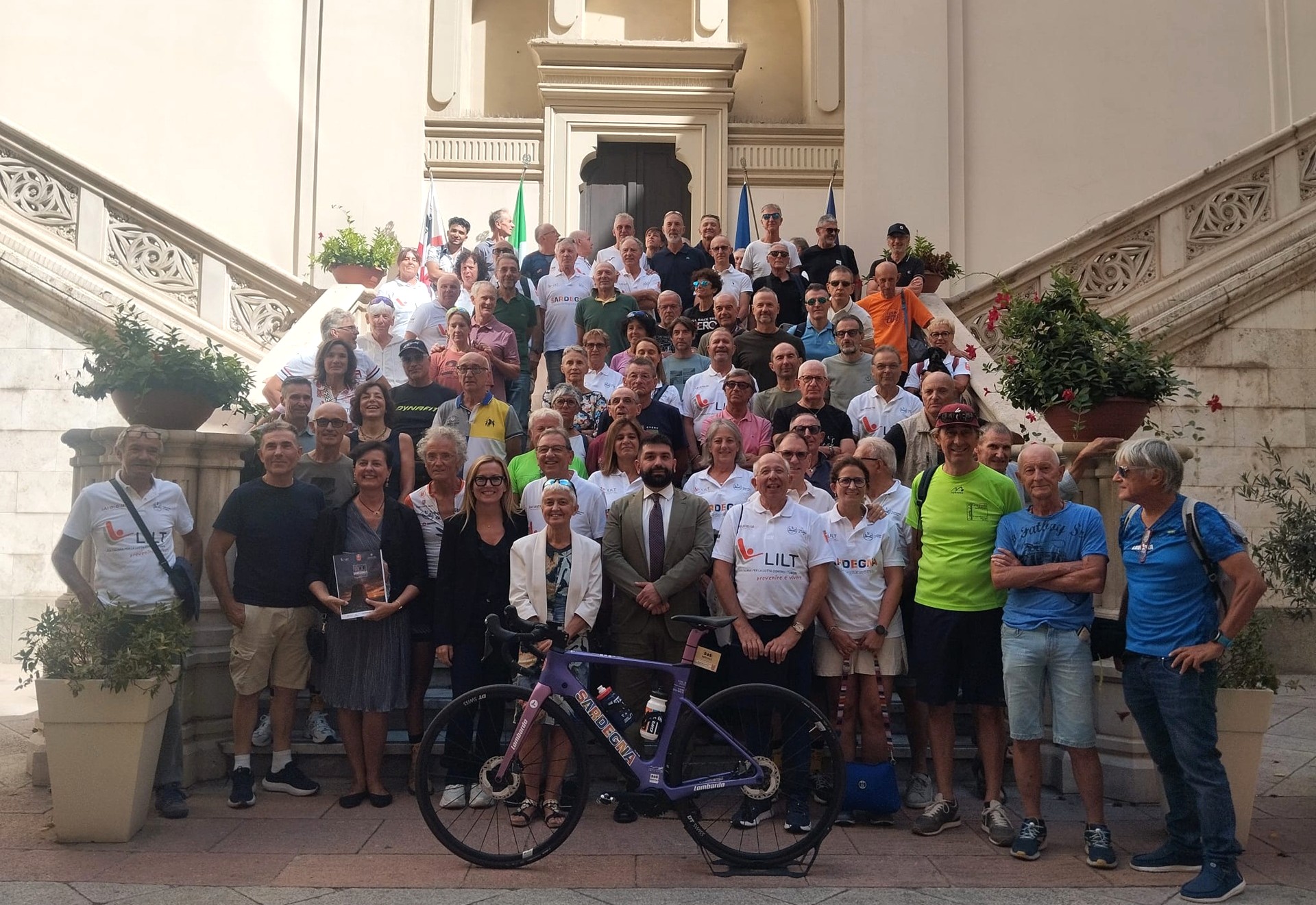 Il saluto in Municipio ai cicloturisti di La Storia in Bici
