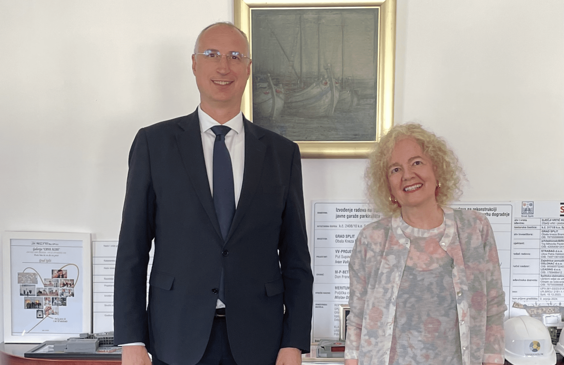 La vicesindaca Maria Cristina Mancini e il sindaco di Spalato  Ivica Puljak