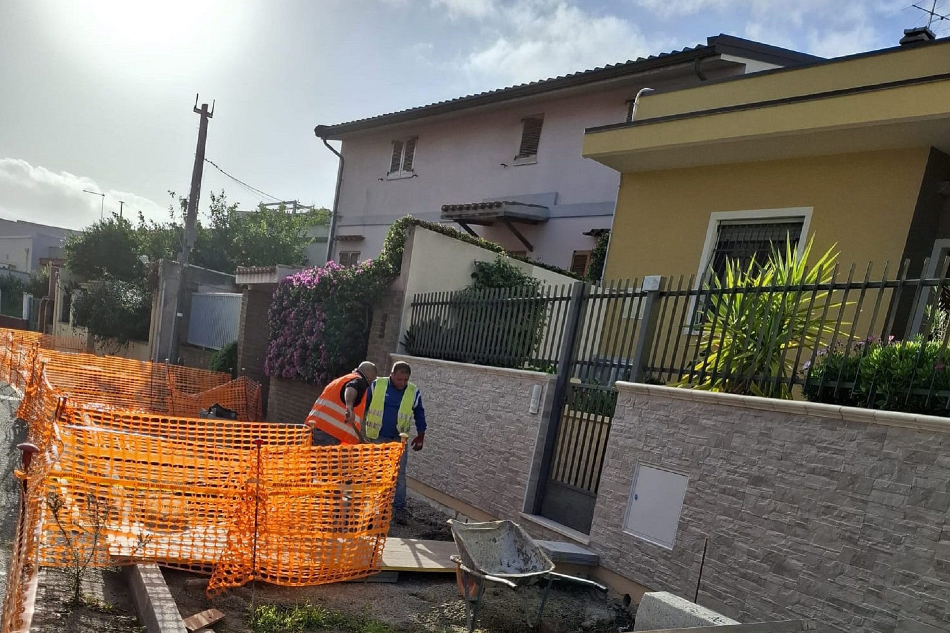 Il cantiere di via Risorgimento