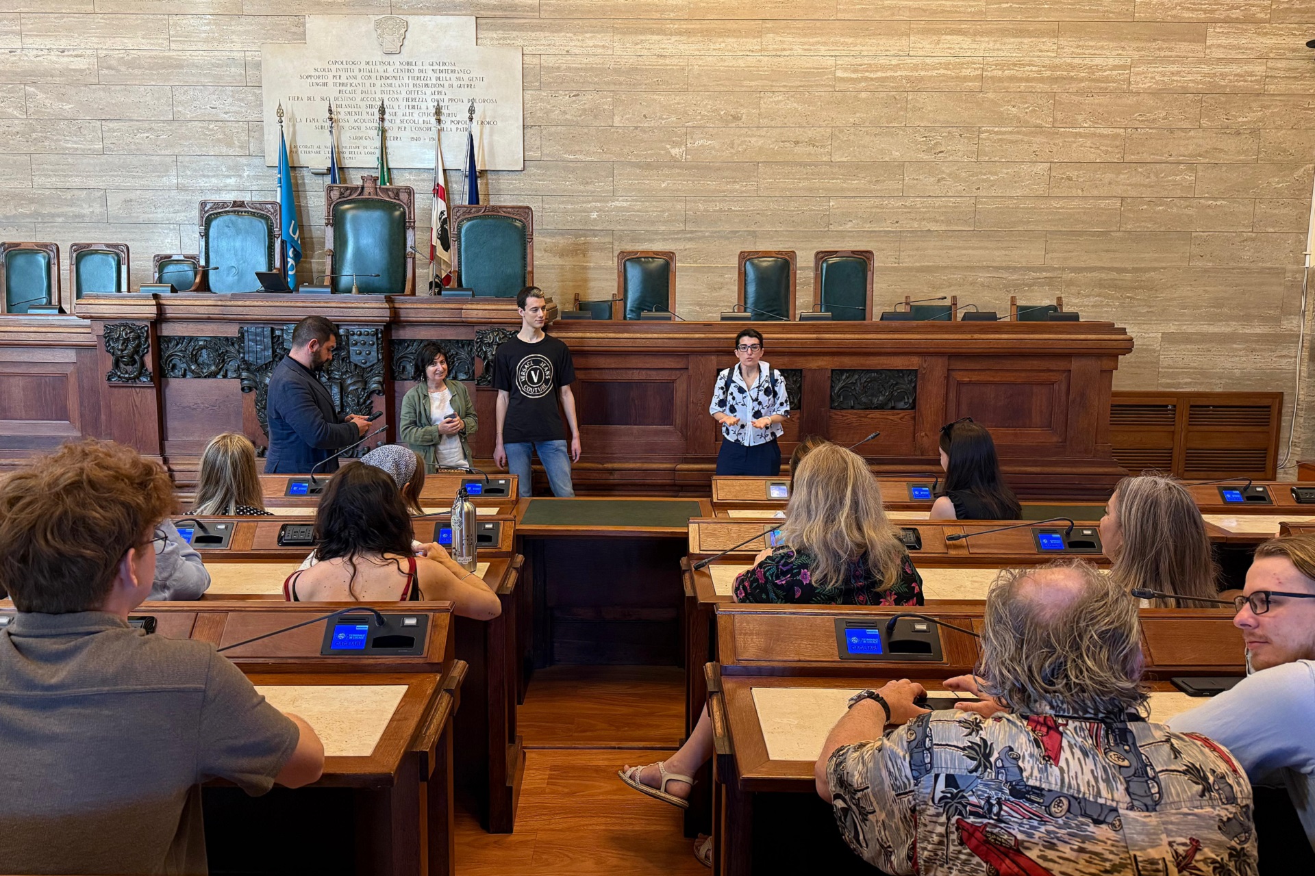 L'incontro tra Giulia Andreozzi, Marco Benucci e i ragazzi polacchi