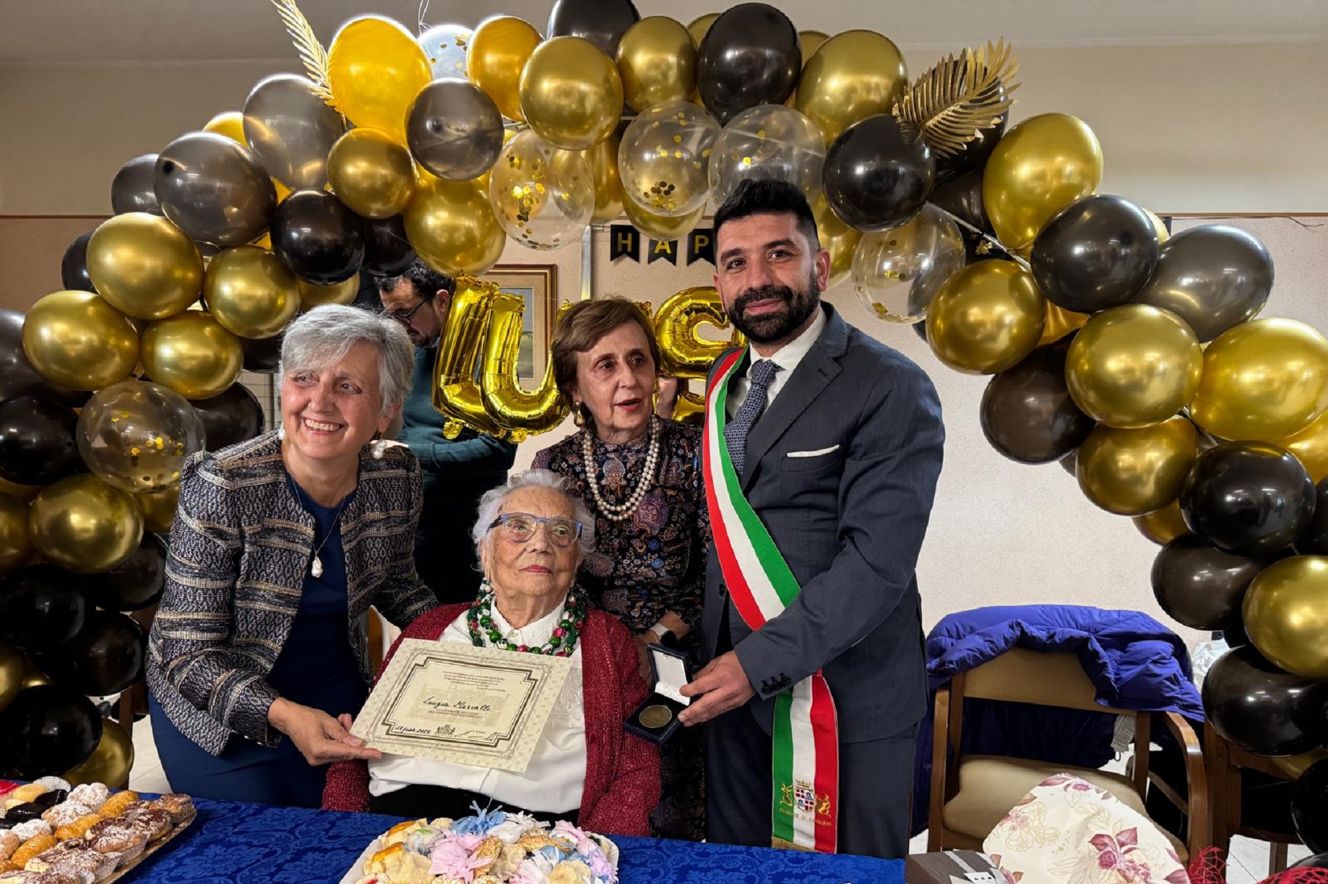 Marco Benucci ai festeggiamenti per Luigia Mercalli