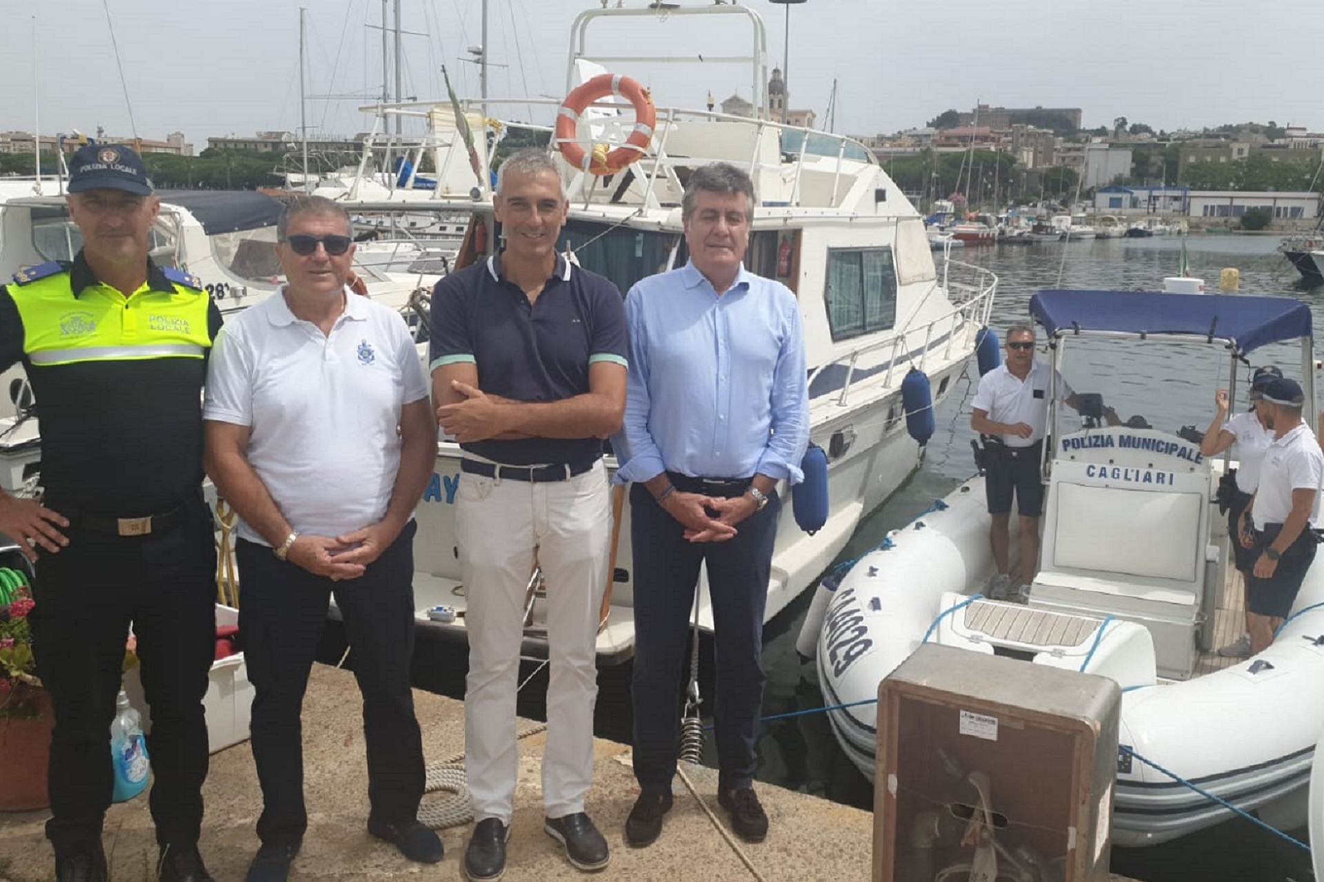Guido Calzia, Giuseppe La Rosa, Alessandro Guarracino ed Edoardo Tocco a Su Siccu