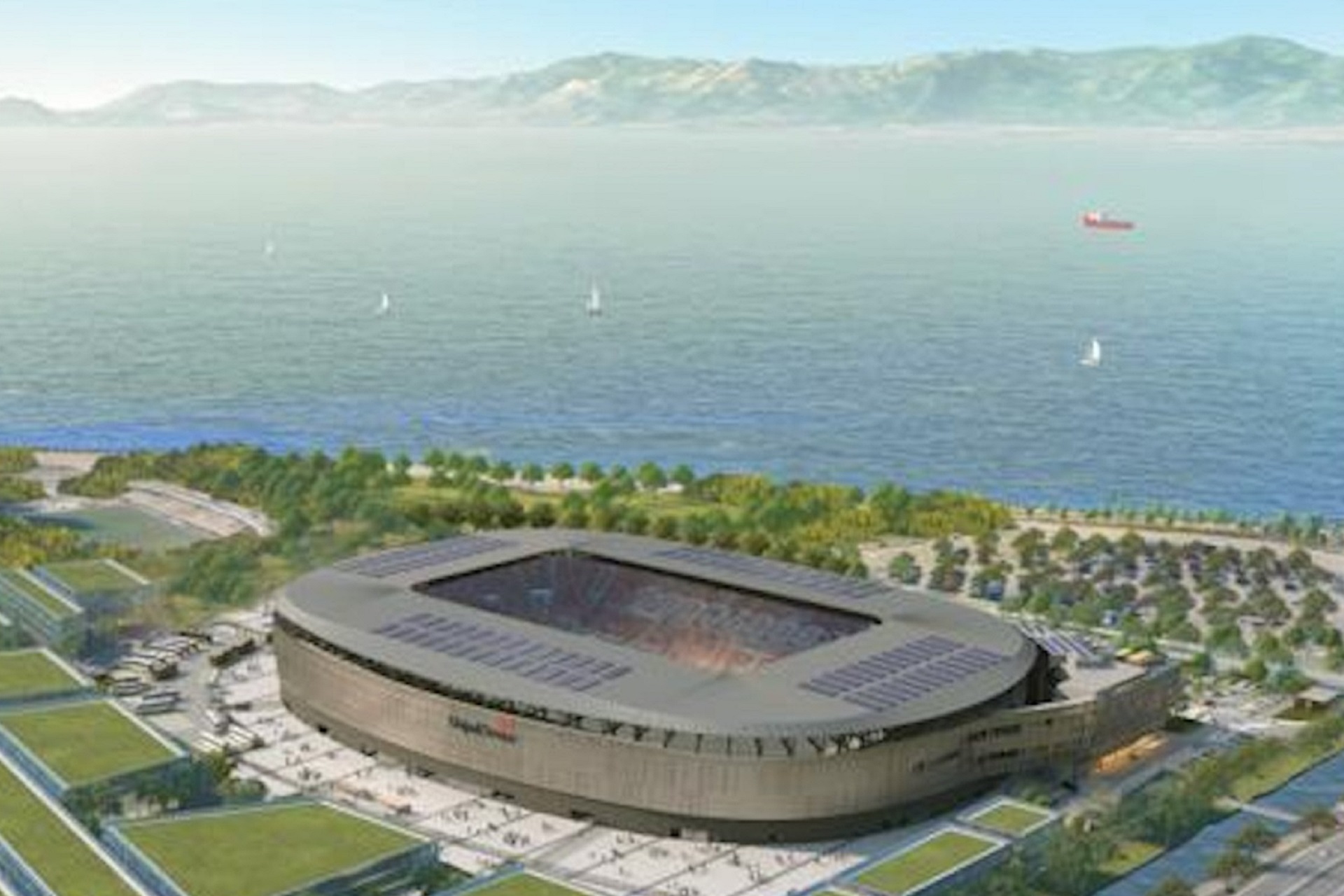 Rendering nuovo stadio di Cagliari