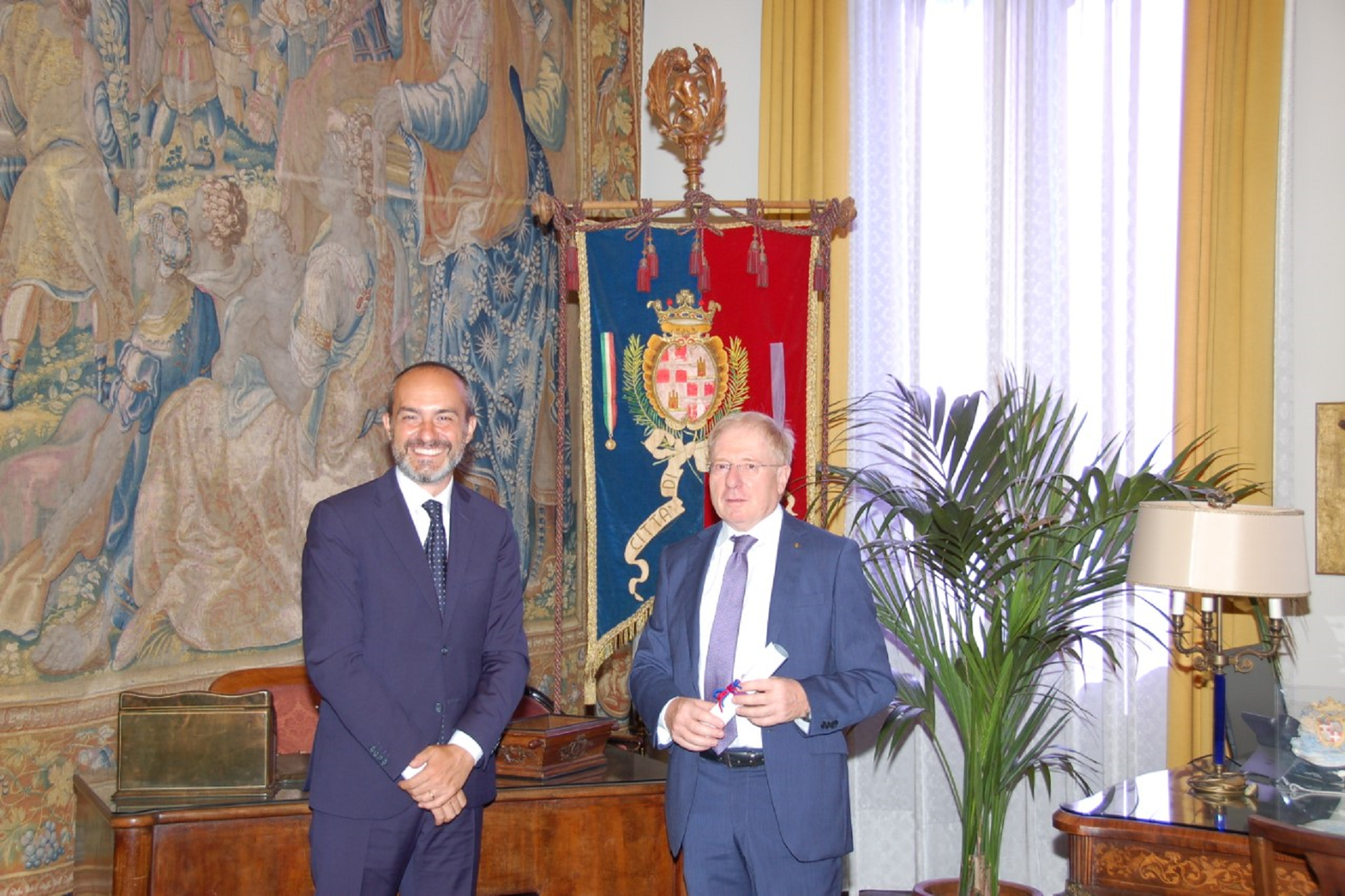 il Sindaco Paolo Truzzu e il Prefetto Gianfranco Tomao